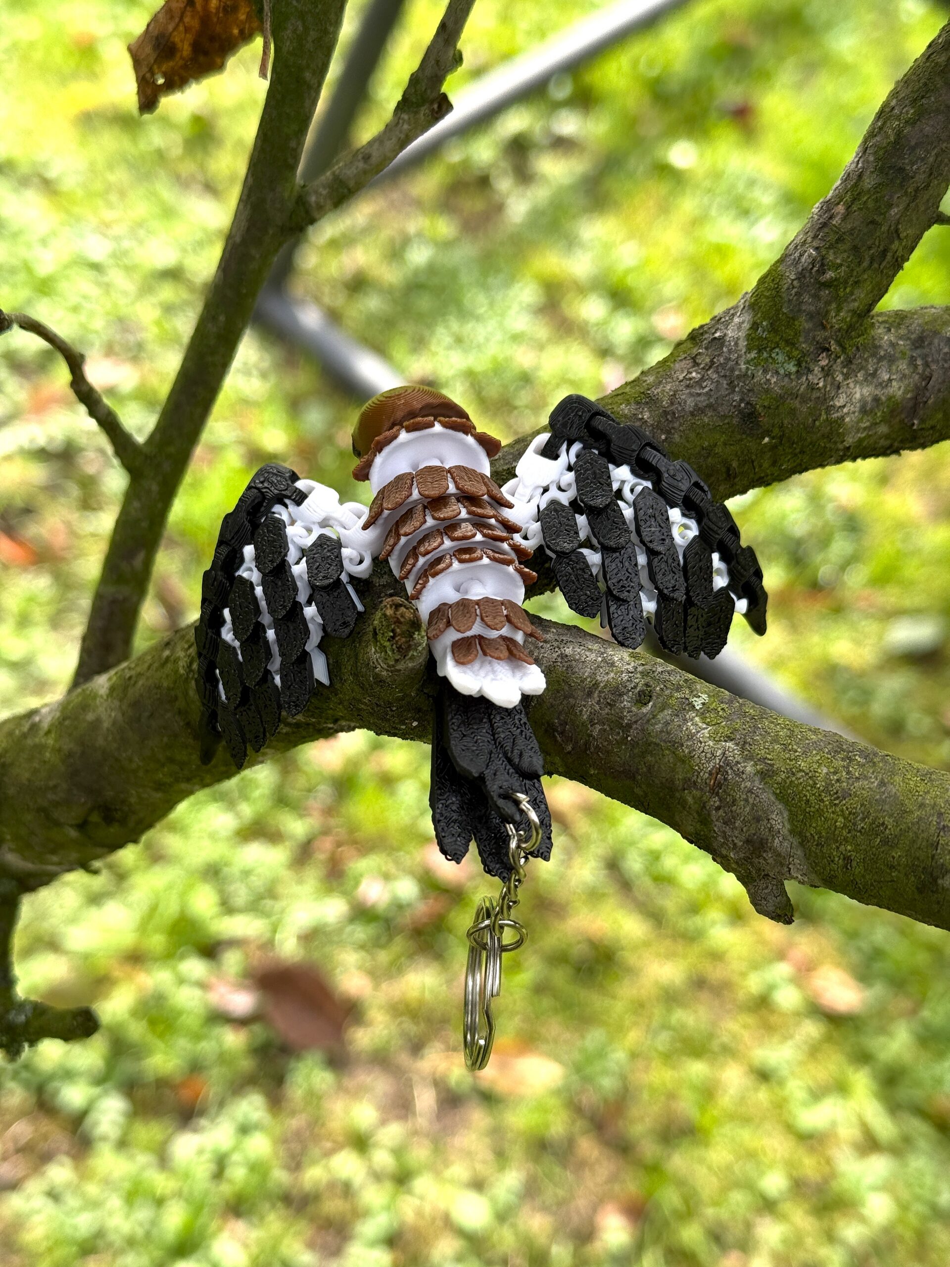 Wróbel Przegubowy 3D – realistyczny brelok i mini figurka, zabawka, ozdoba - obrazek 5