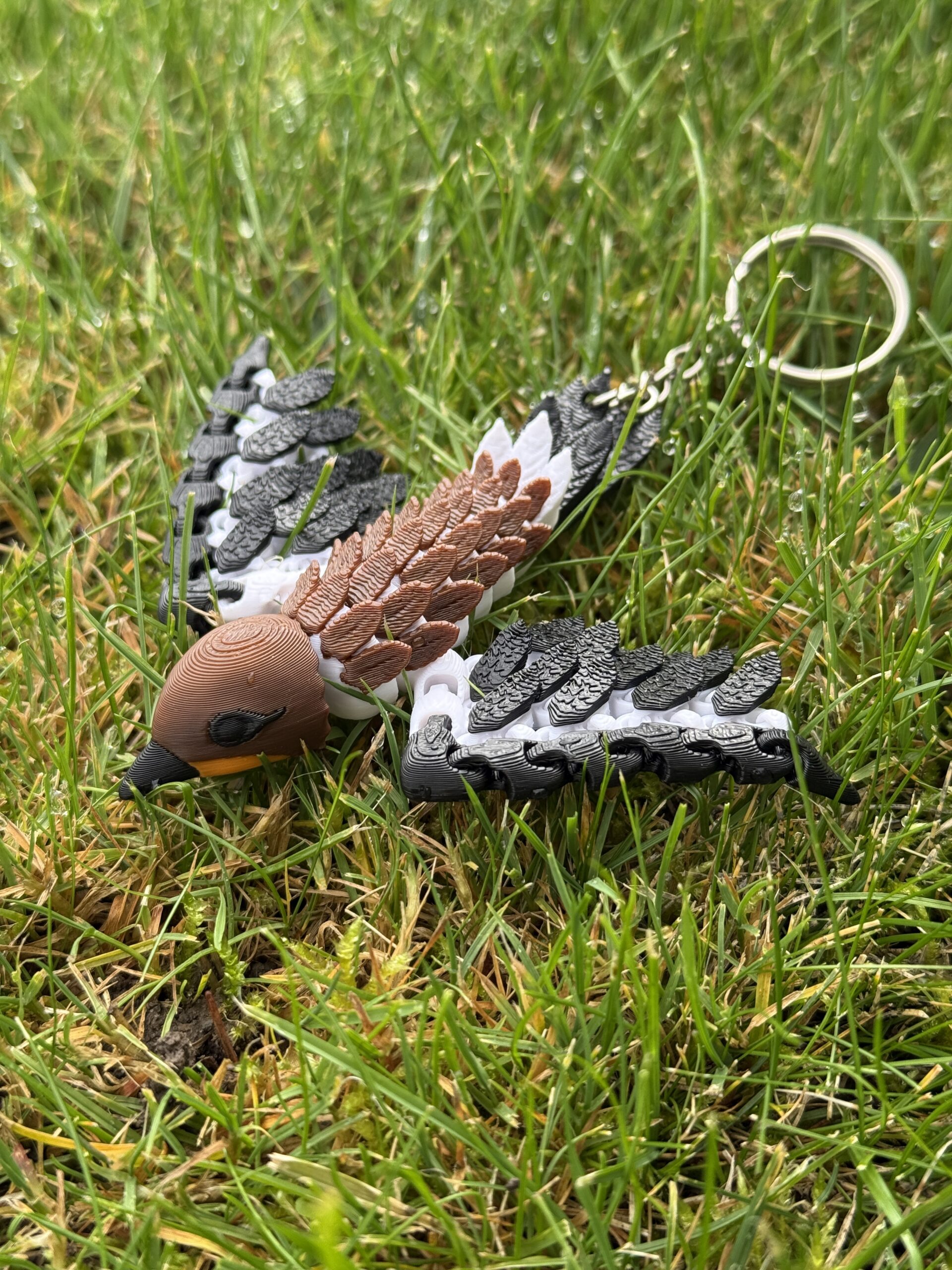 Wróbel Przegubowy 3D – realistyczny brelok i mini figurka, zabawka, ozdoba - obrazek 6