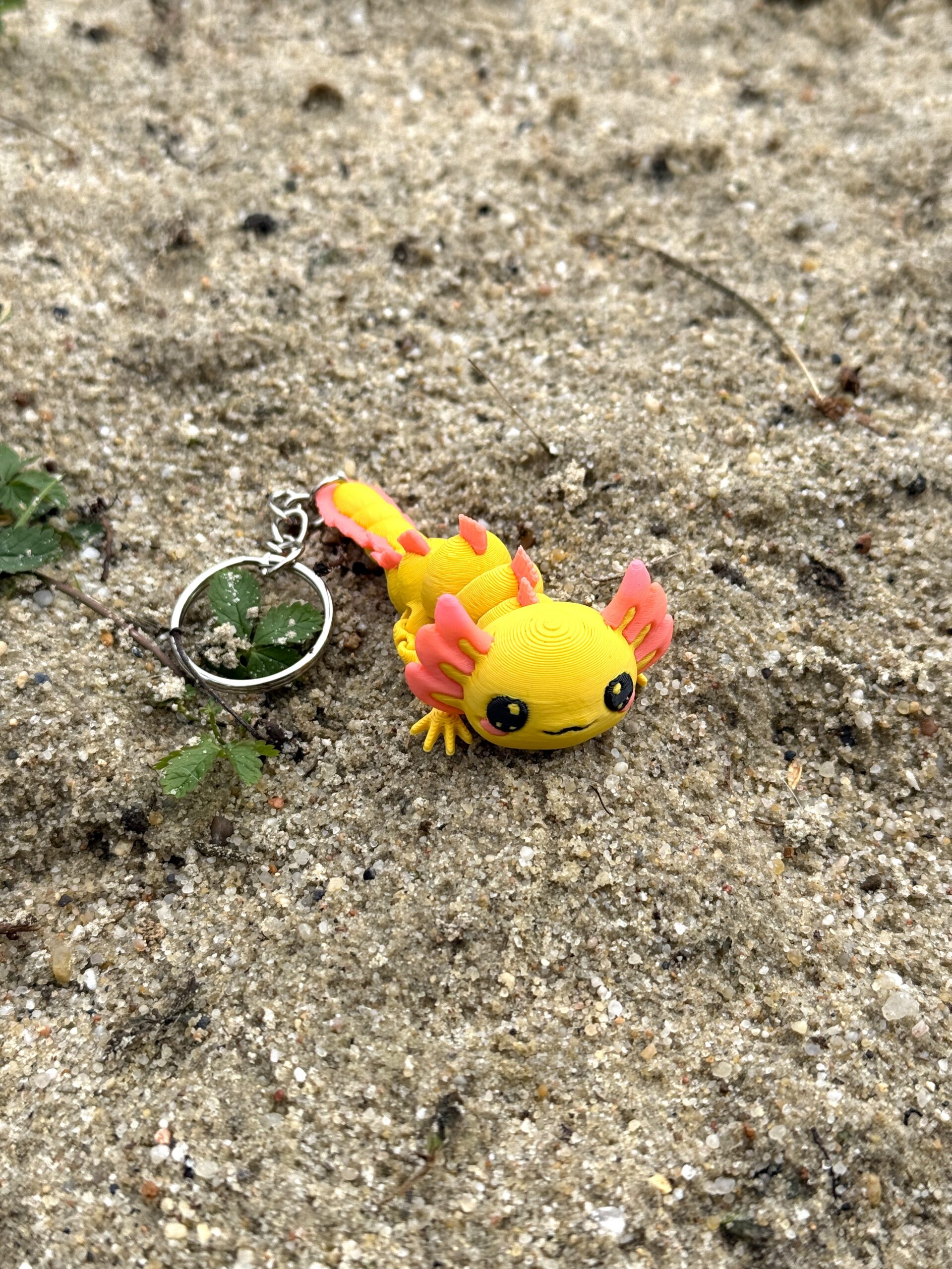 Magiczny Aksolotl 3D – przegubowy brelok i mini figurka, zabawka, gadżet - obrazek 2