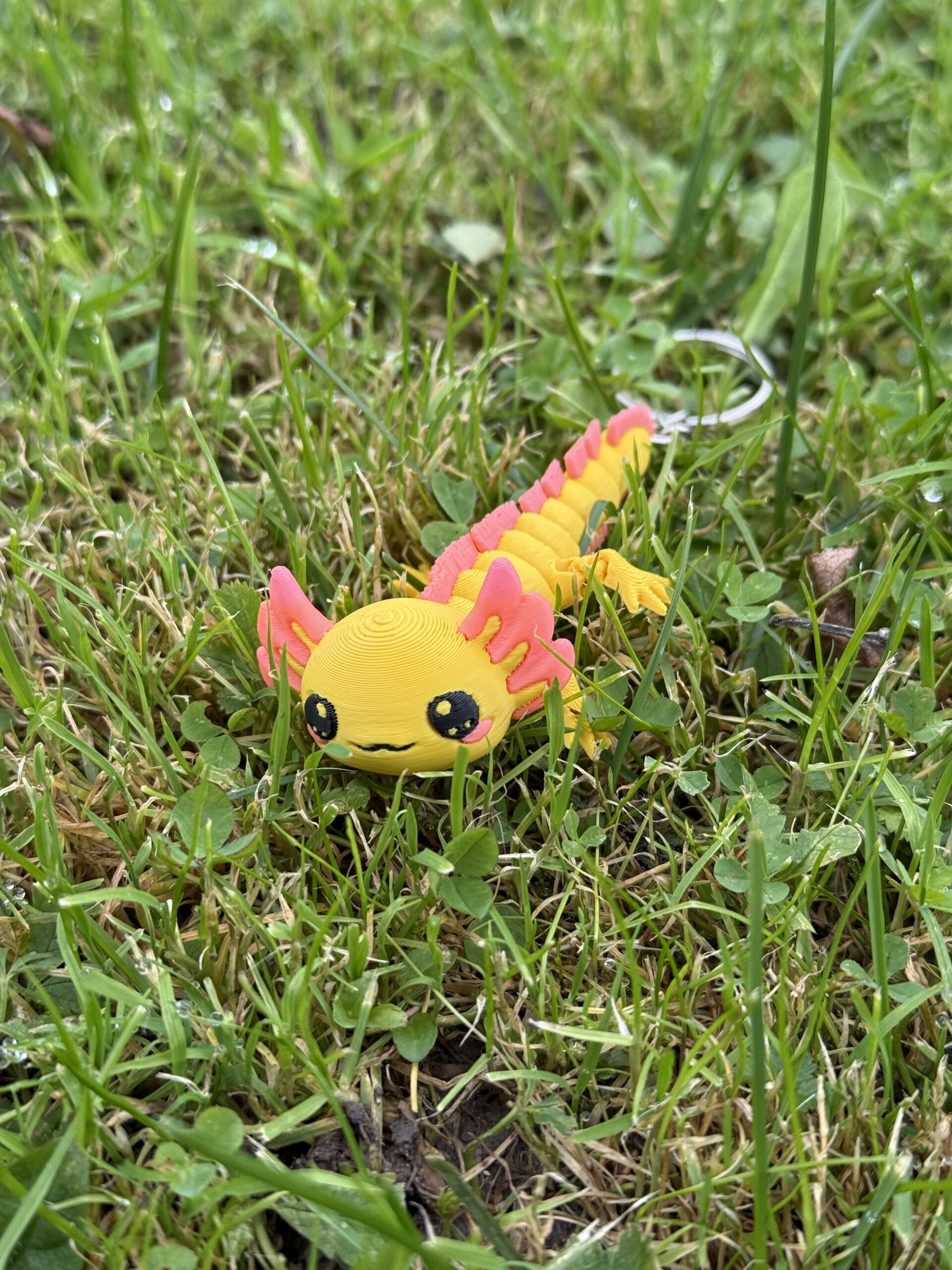 Magiczny Aksolotl 3D – przegubowy brelok i mini figurka, zabawka, gadżet - obrazek 4