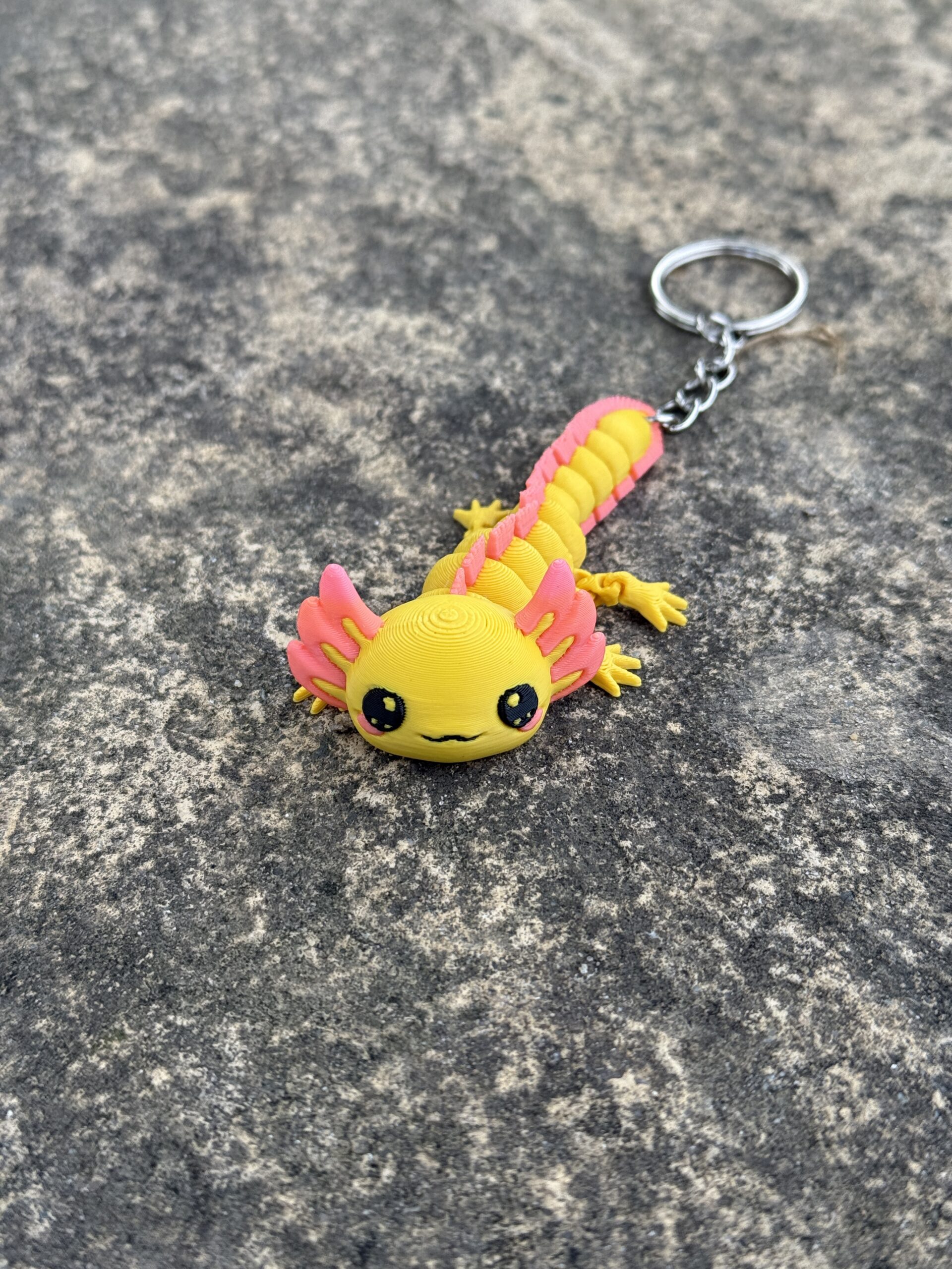 Magiczny Aksolotl 3D – przegubowy brelok i mini figurka, zabawka, gadżet - obrazek 5