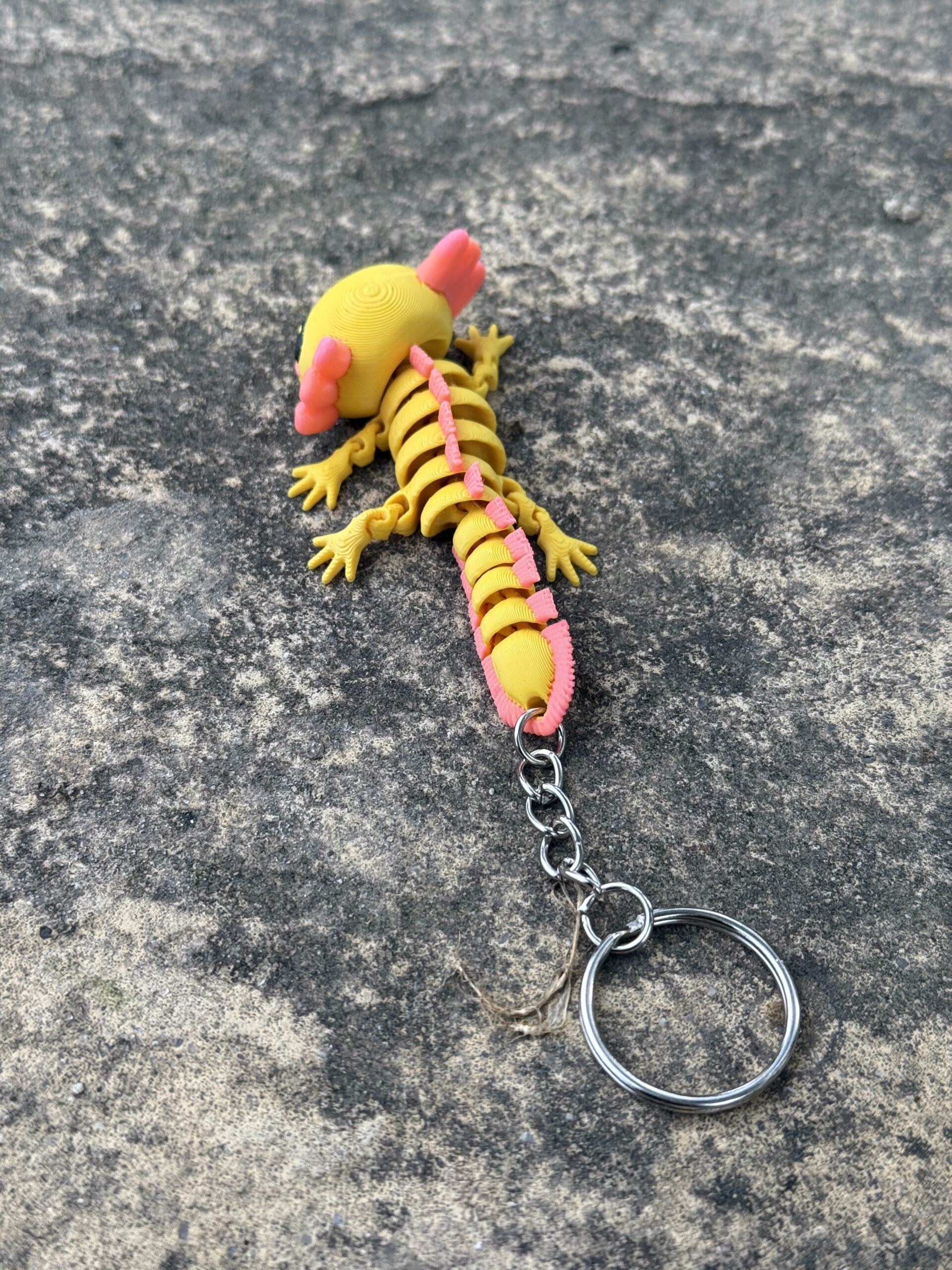 Magiczny Aksolotl 3D – przegubowy brelok i mini figurka, zabawka, gadżet - obrazek 6