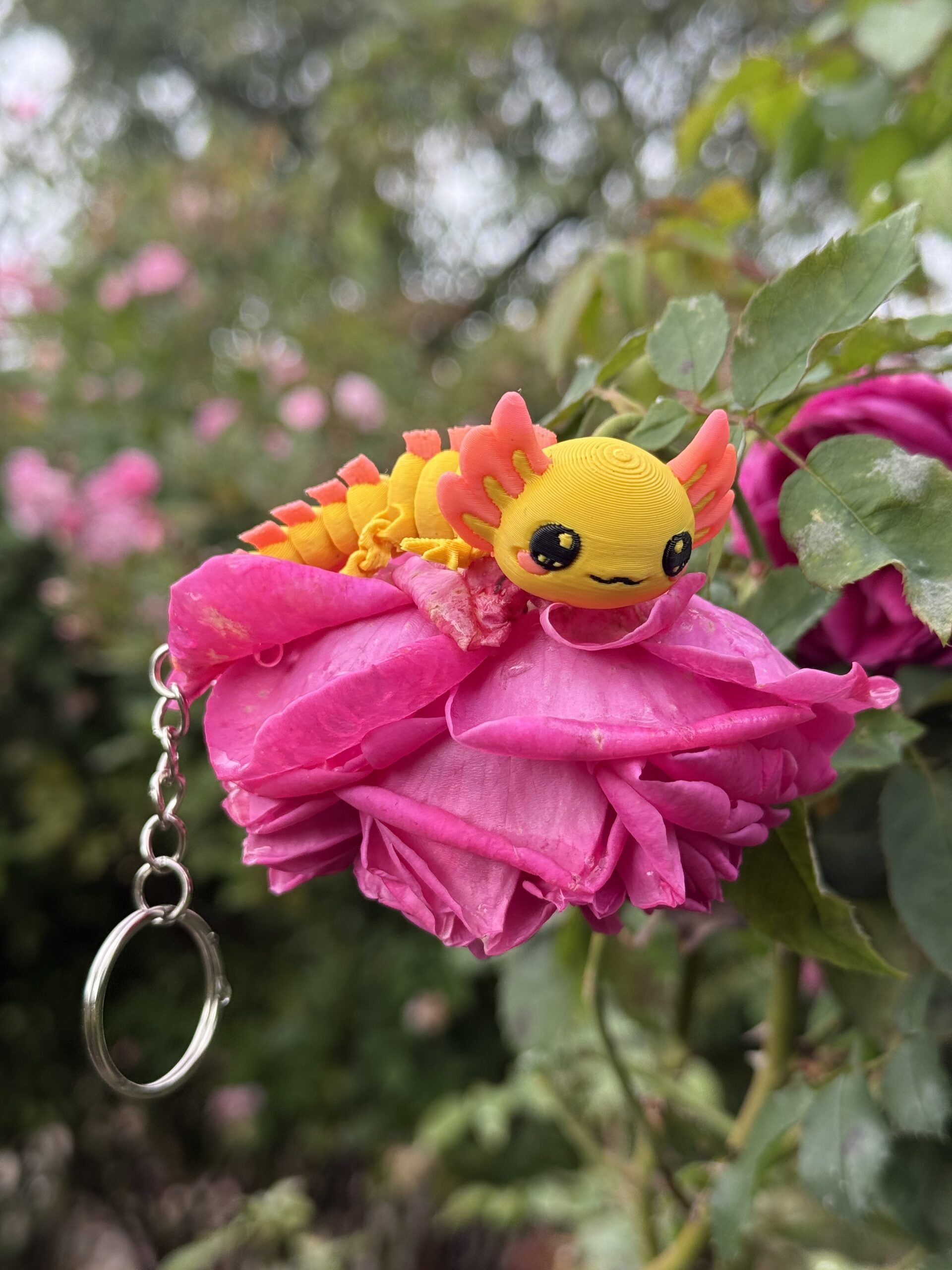 Magiczny Aksolotl 3D – przegubowy brelok i mini figurka, zabawka, gadżet - obrazek 8