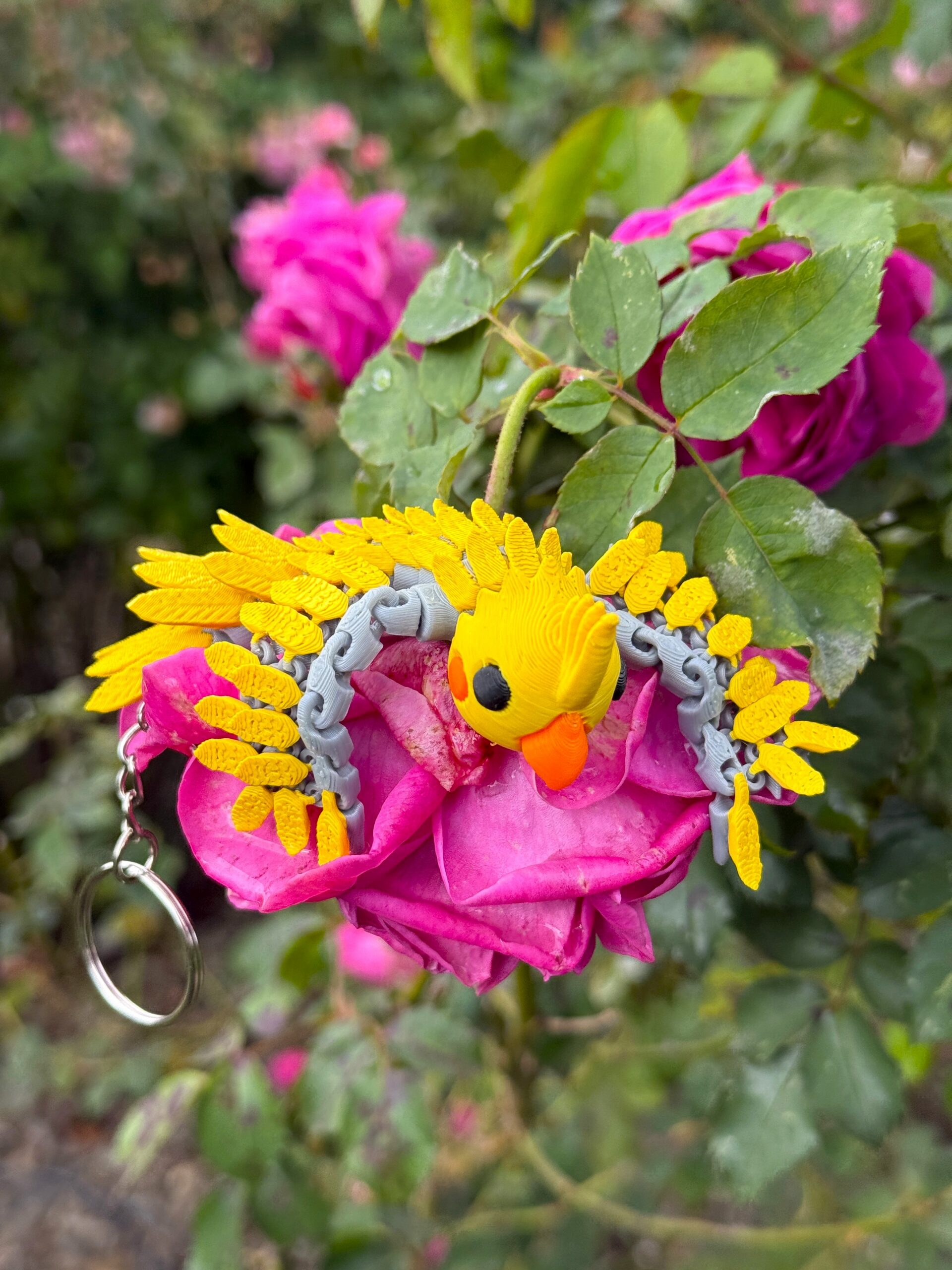 Papuga Nimfa 3D – przegubowy brelok i mini figurka, zabawka, ozdoba - obrazek 5