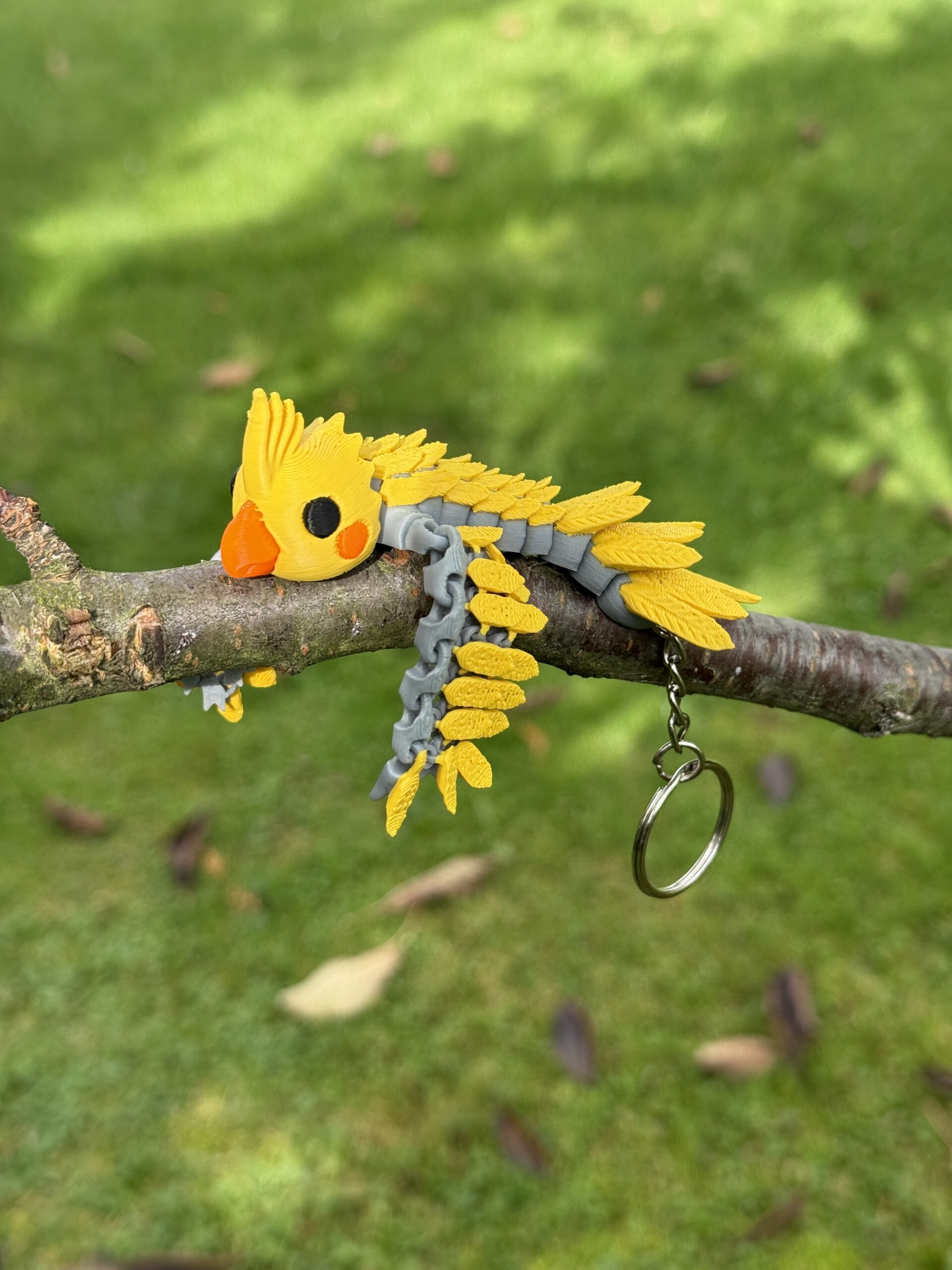 Papuga Nimfa 3D – przegubowy brelok i mini figurka, zabawka, ozdoba - obrazek 9