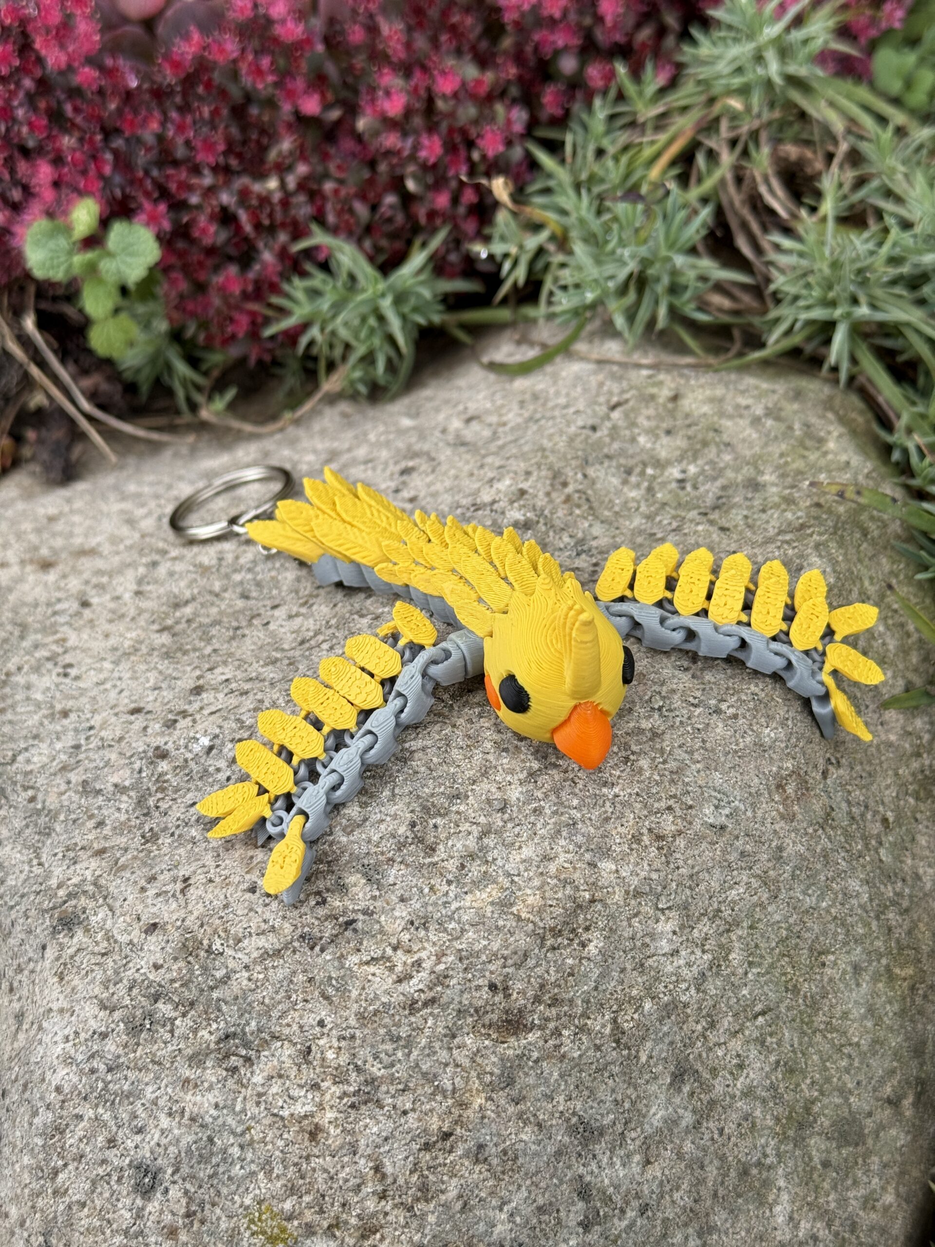 Papuga Nimfa 3D – przegubowy brelok i mini figurka, zabawka, ozdoba - obrazek 10