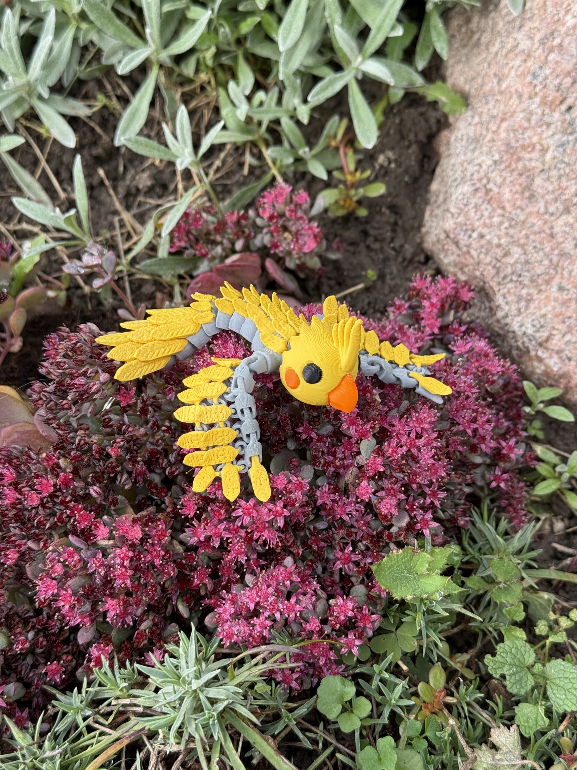 Papuga Nimfa 3D – przegubowy brelok i mini figurka, zabawka, ozdoba - obrazek 11