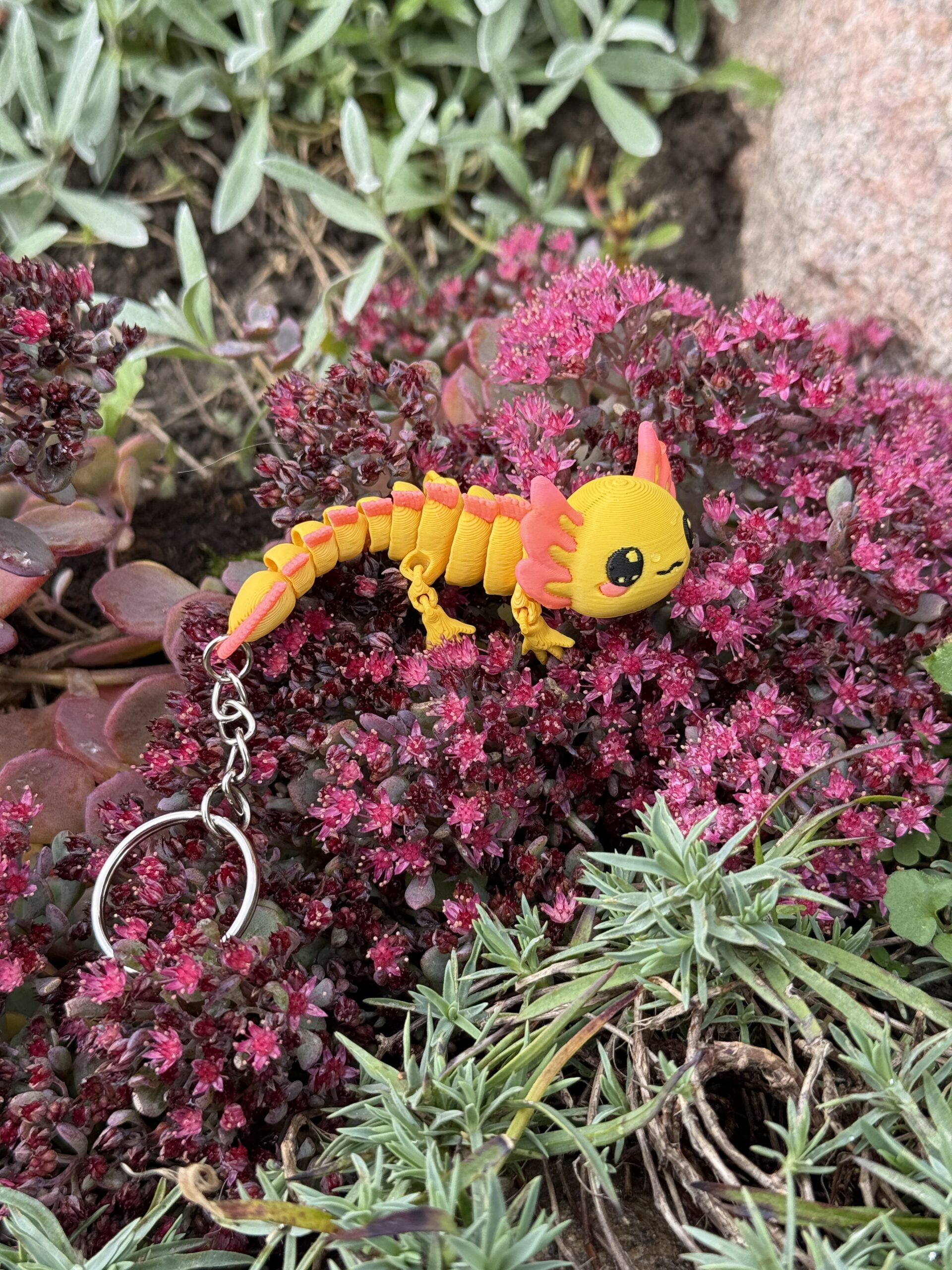 Magiczny Aksolotl 3D – przegubowy brelok i mini figurka, zabawka, gadżet - obrazek 11