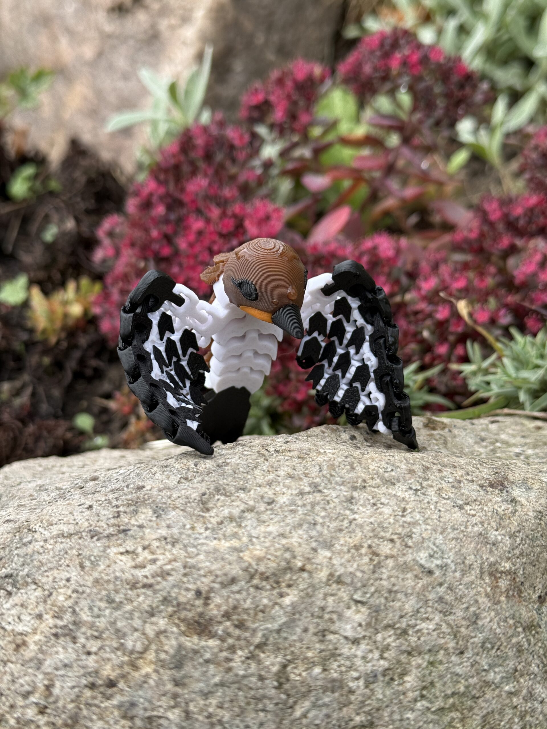 Wróbel Przegubowy 3D – realistyczny brelok i mini figurka, zabawka, ozdoba - obrazek 13