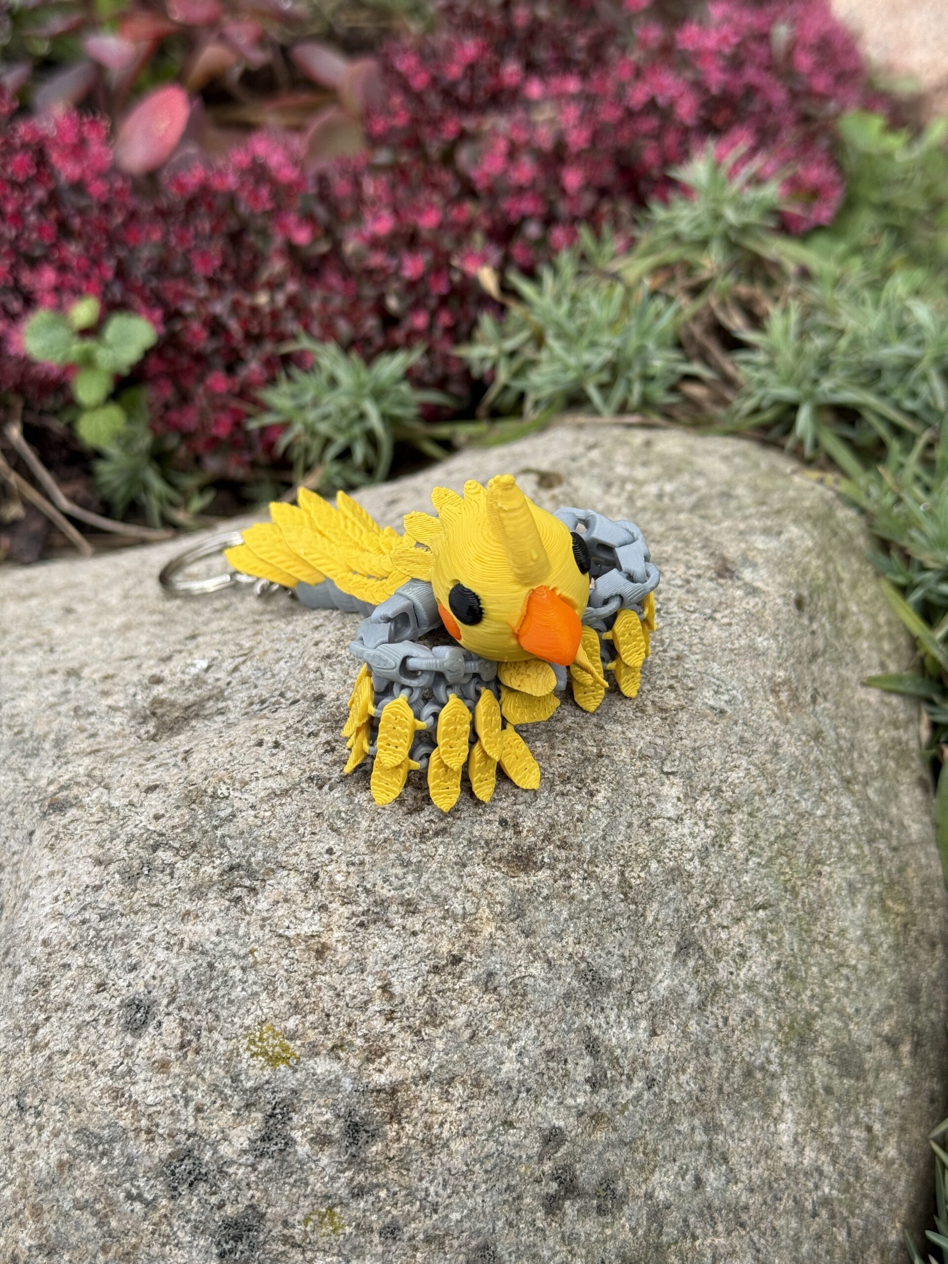 Papuga Nimfa 3D – przegubowy brelok i mini figurka, zabawka, ozdoba - obrazek 12