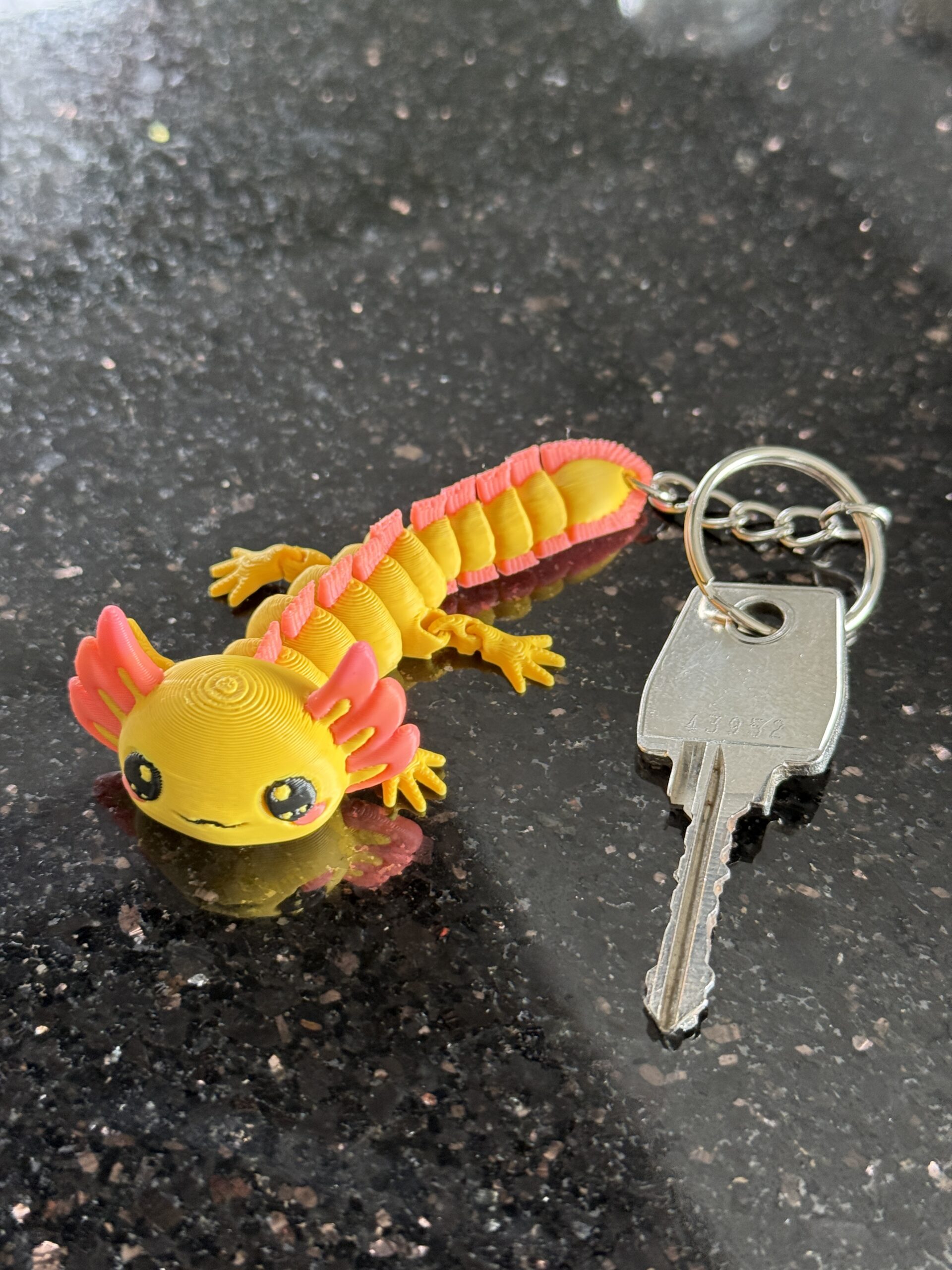 Magiczny Aksolotl 3D – przegubowy brelok i mini figurka, zabawka, gadżet - obrazek 12