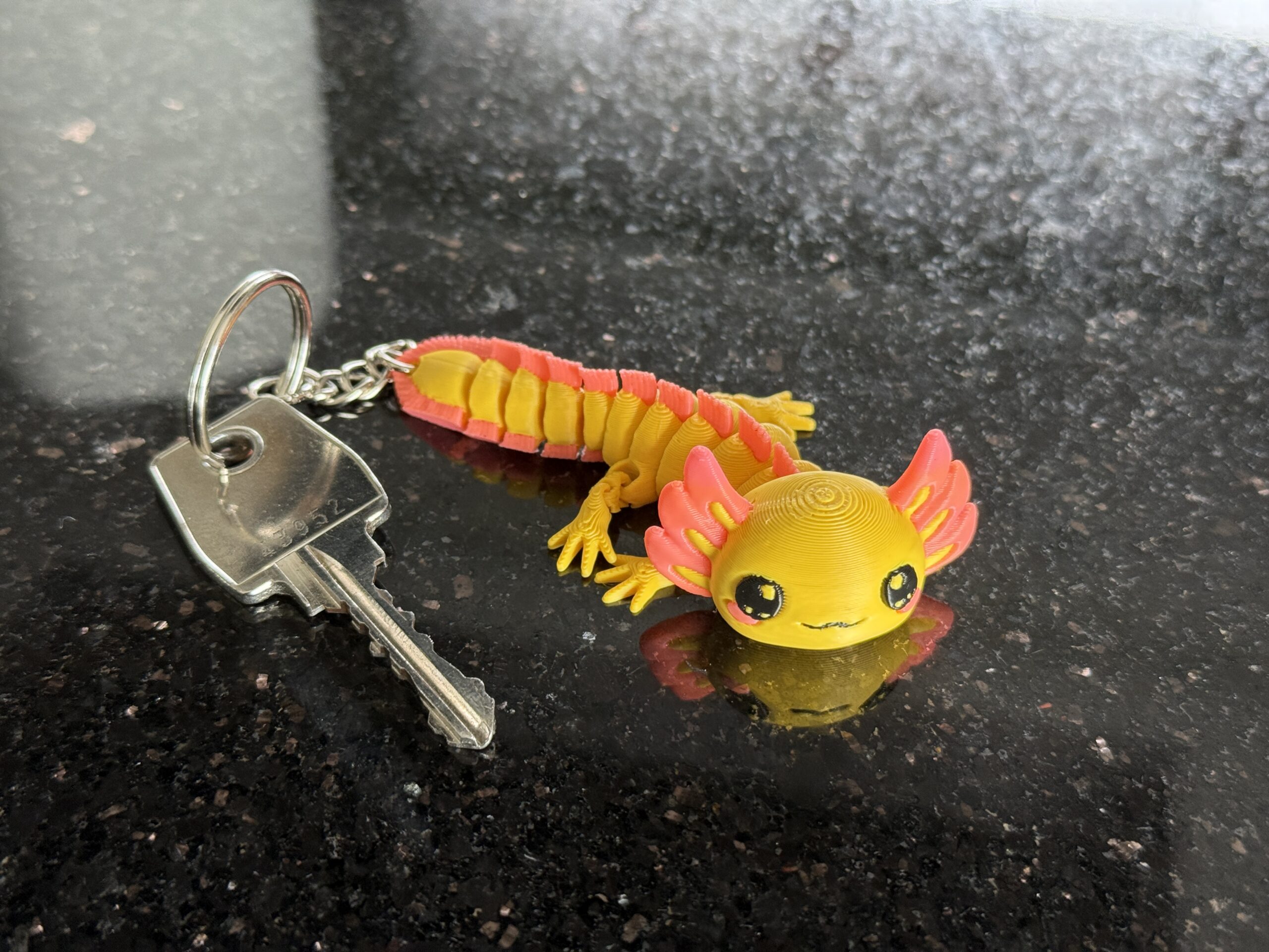 Magiczny Aksolotl 3D – przegubowy brelok i mini figurka, zabawka, gadżet - obrazek 13