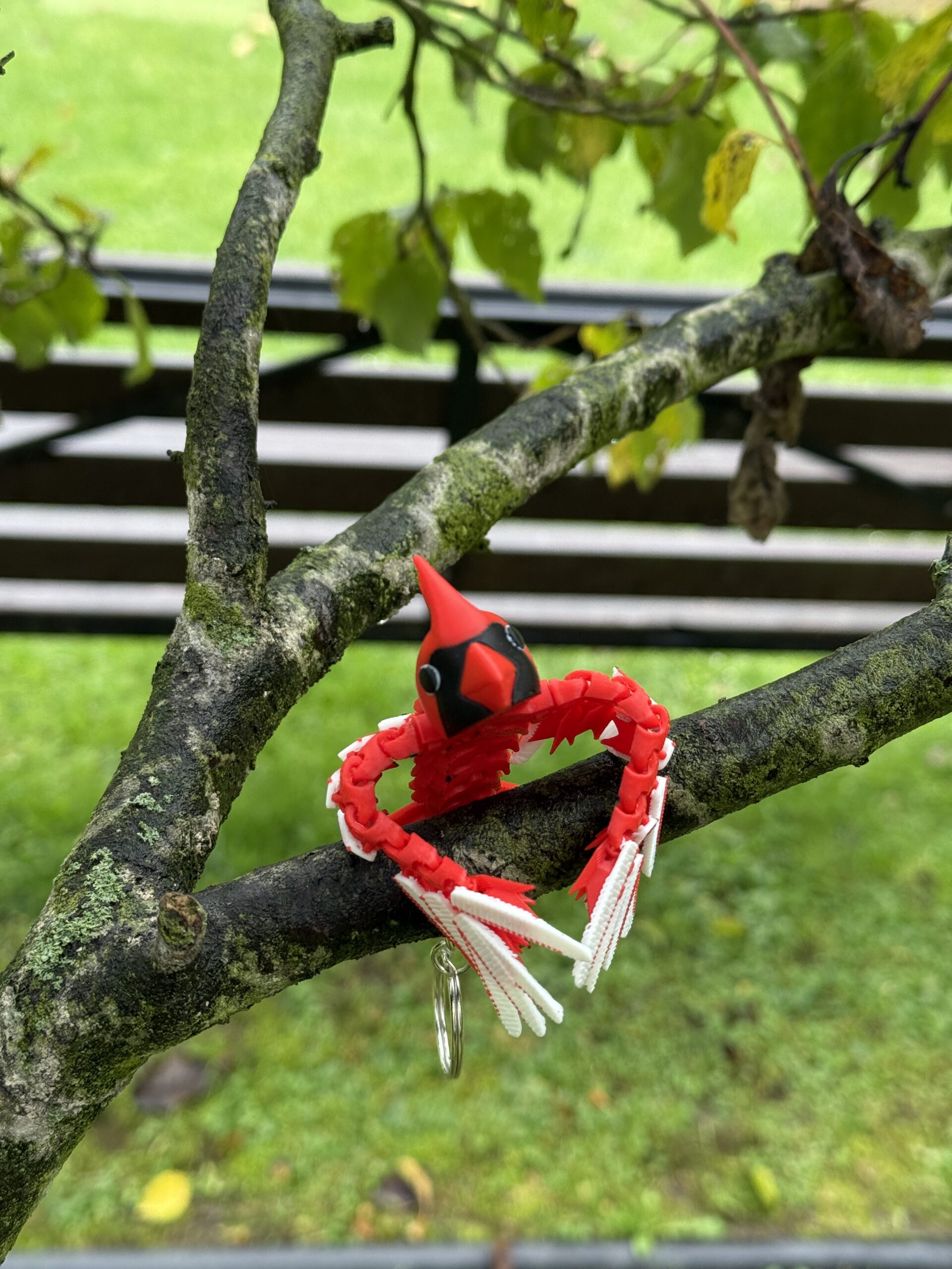 Kardynał Szkarłatny 3D – przegubowa figurka i brelok pełen elegancji, zabawka, ozdoba - obrazek 8