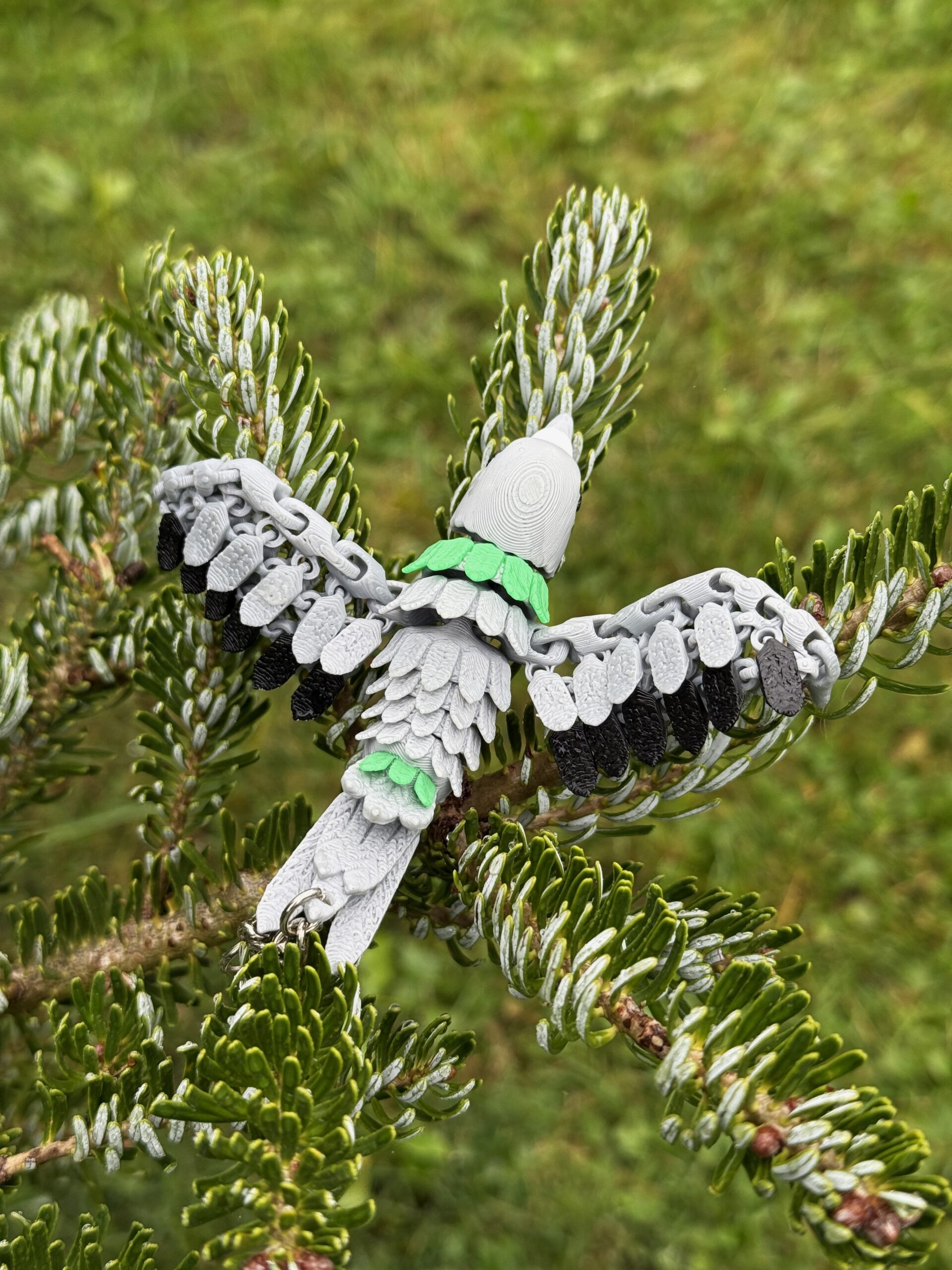 Gołąb Przegubowy 3D – realistyczny brelok i mini figurka, zabawka, gadżet - obrazek 4