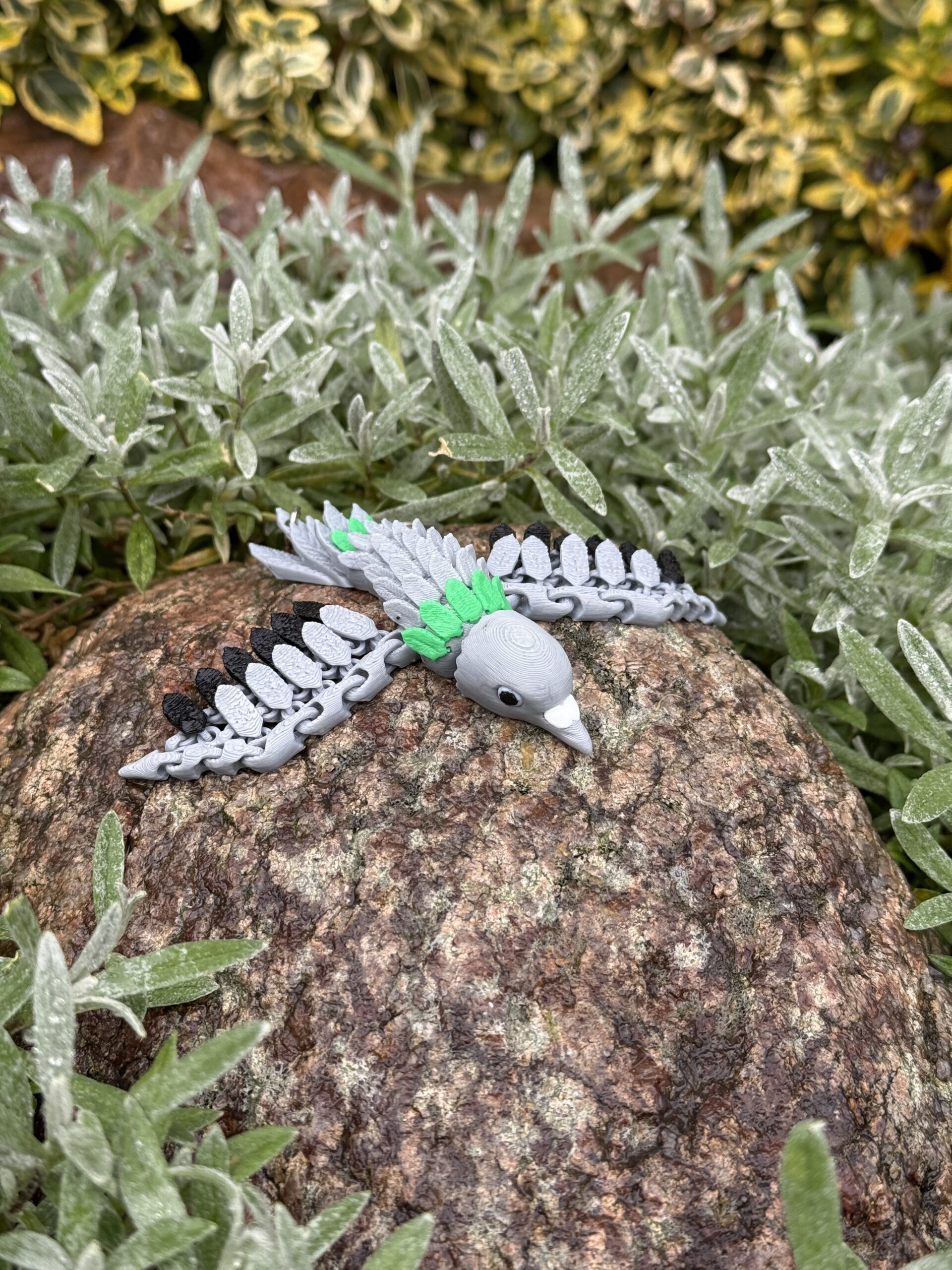 Gołąb Przegubowy 3D – realistyczny brelok i mini figurka, zabawka, gadżet - obrazek 12