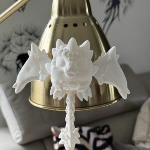 Smoczy Stworek z Magnesami do Samodzielnego Malowania – świeci w ciemności, ma ruchome skrzydła i ogon