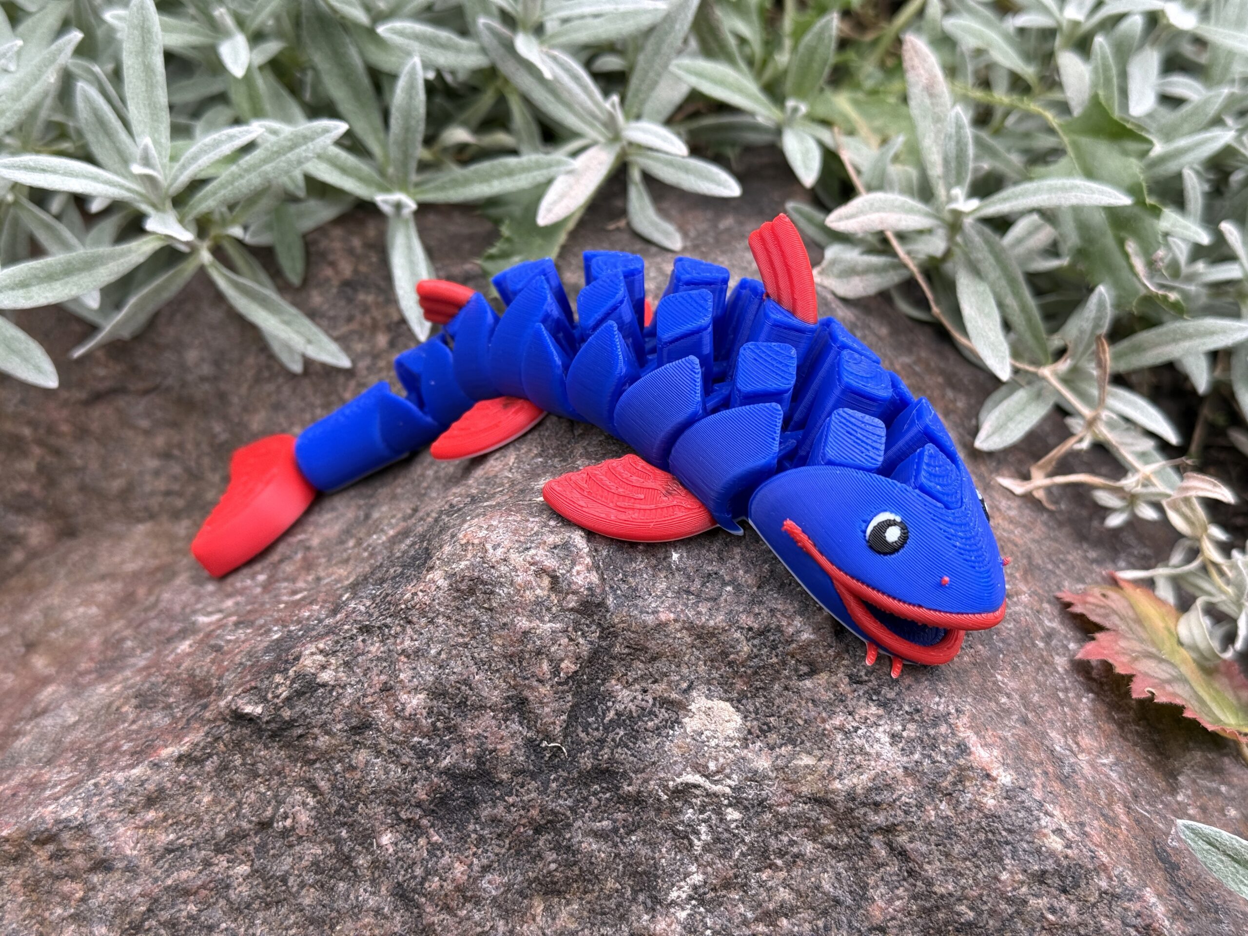 Segmentowy Sum 3D – wesoła rybka, ruchoma zabawka, prezent, ozdoba - obrazek 9