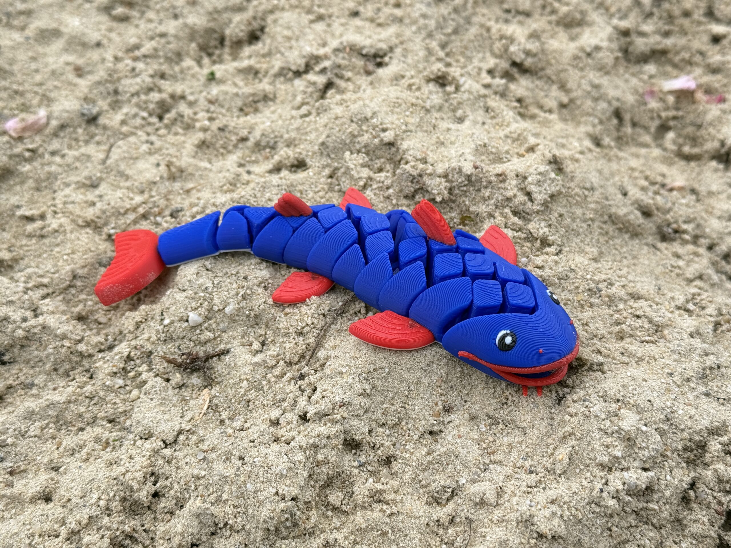 Segmentowy Sum 3D – wesoła rybka, ruchoma zabawka, prezent, ozdoba - obrazek 13