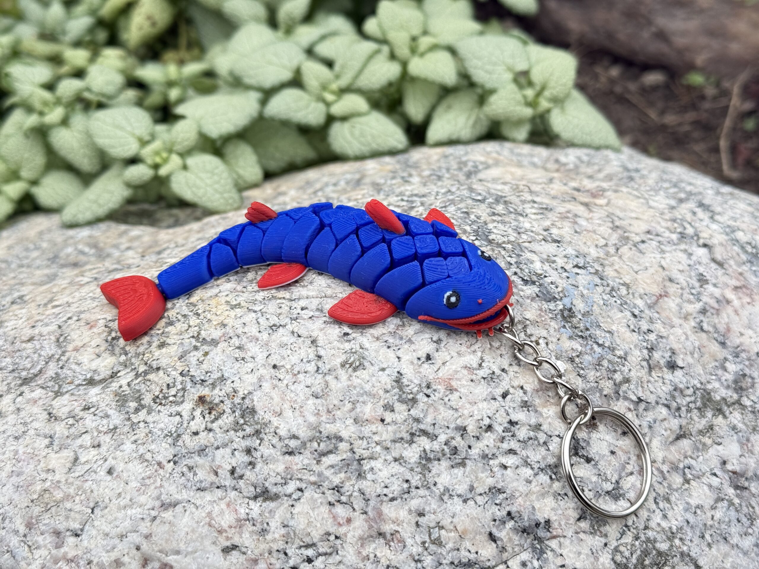 Sum segmentowy 3D – brelok, wesoła rybka, ruchoma mini figurka, zabawka - obrazek 15