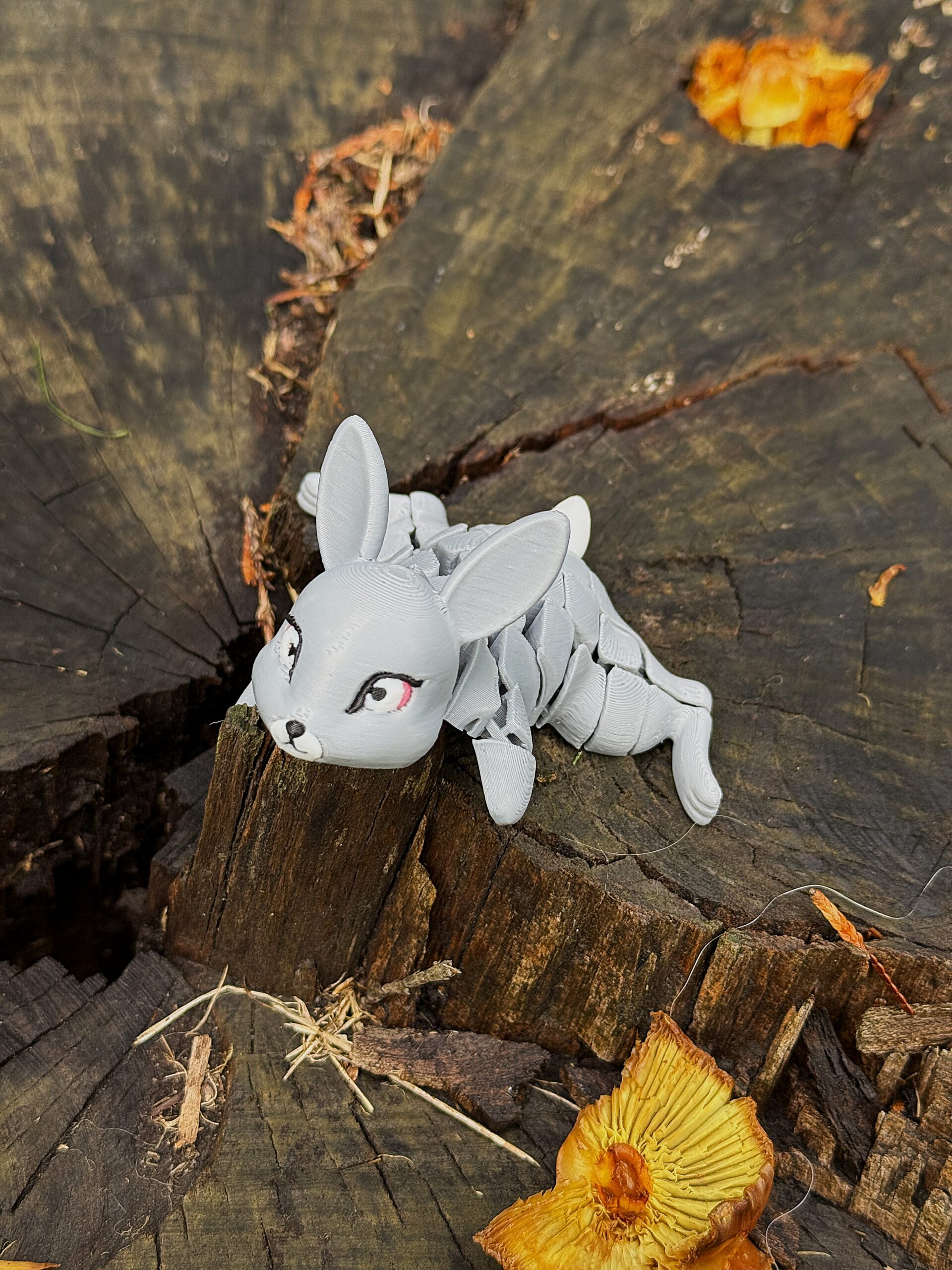 Króliczek, królik Segmentowy 3D – urocza ruchoma figurka, zabawka, prezent - obrazek 13