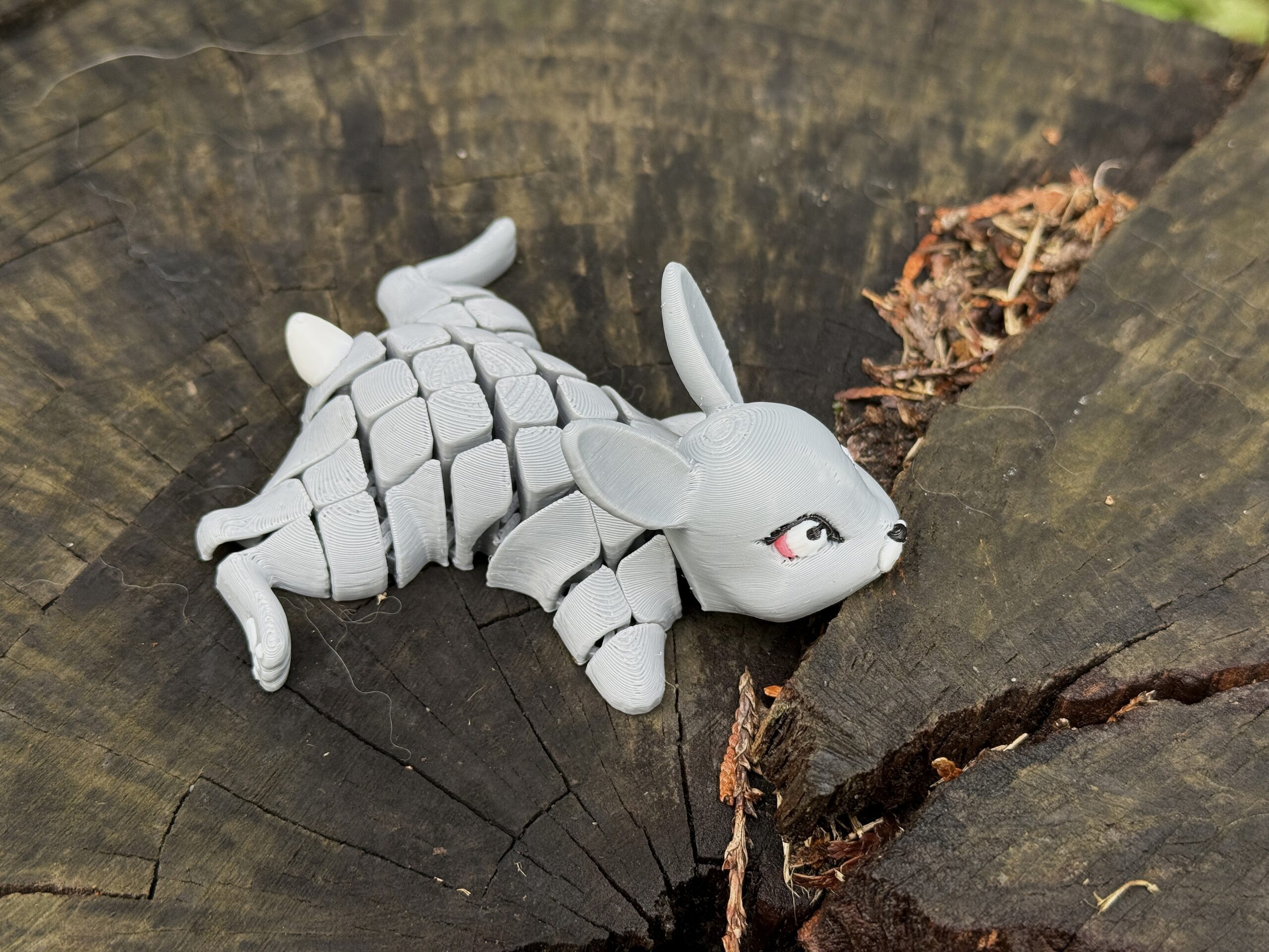 Króliczek, królik Segmentowy 3D – urocza ruchoma figurka, zabawka, prezent - obrazek 14