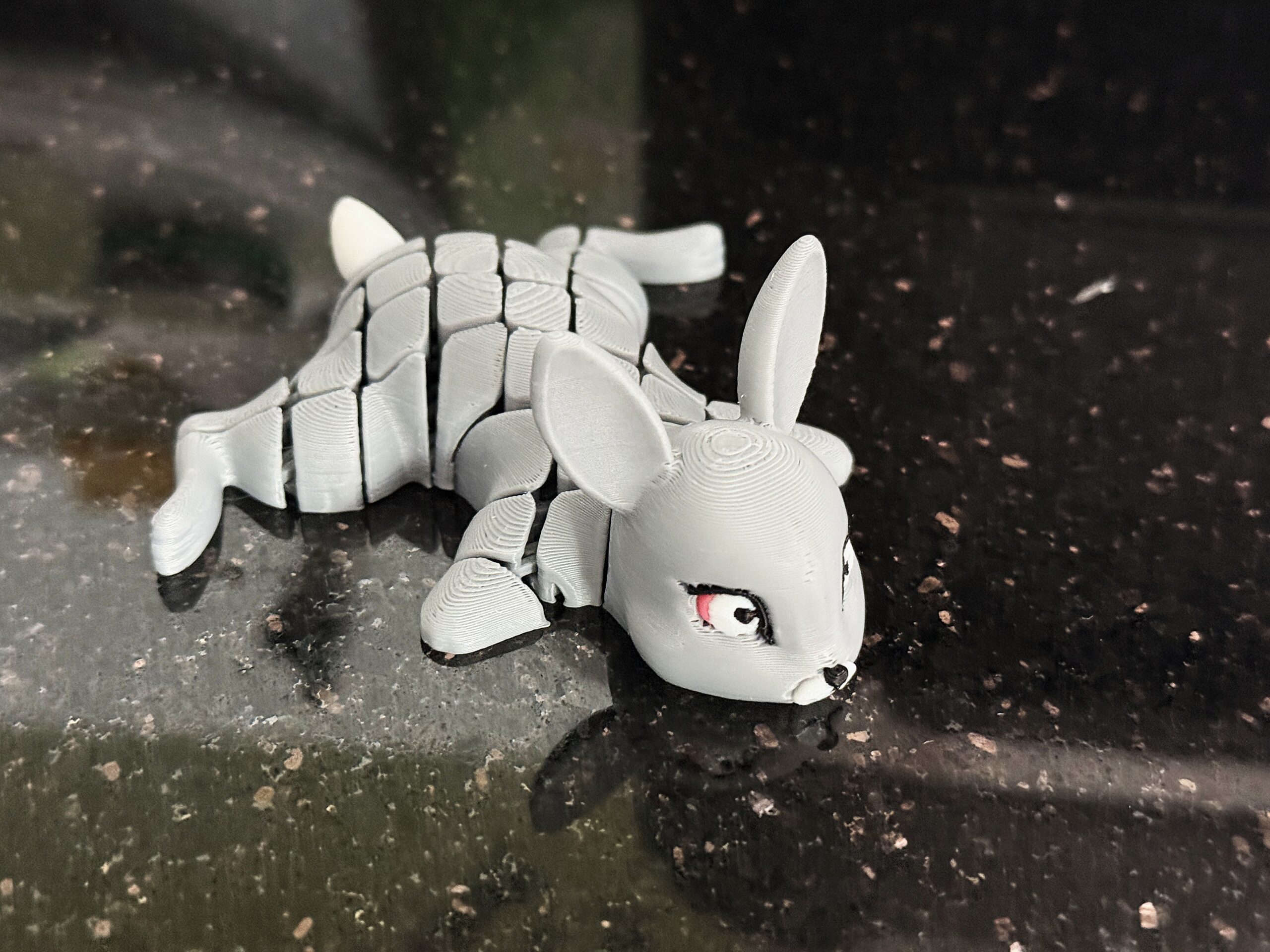 Króliczek, królik Segmentowy 3D – urocza ruchoma figurka, zabawka, prezent - obrazek 16