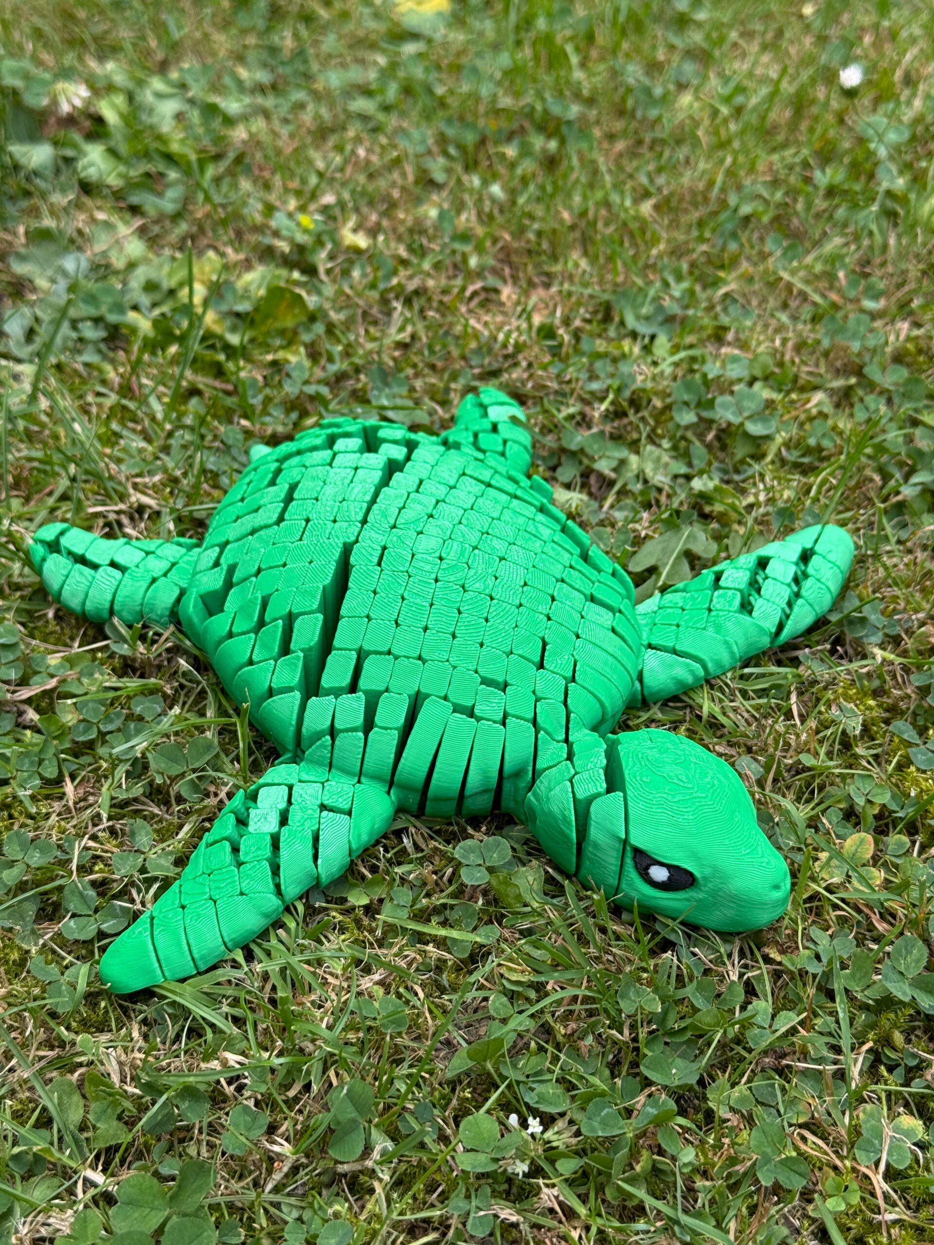 Ogromny żółw morski 3D figurka segmentowa, ruchoma, druk 3D, gadżet dekoracyjny - obrazek 4