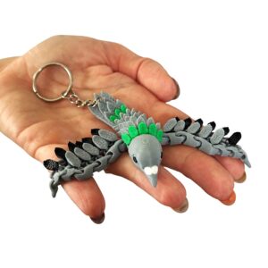 Gołąb Przegubowy 3D – realistyczny brelok i mini figurka, zabawka, gadżet