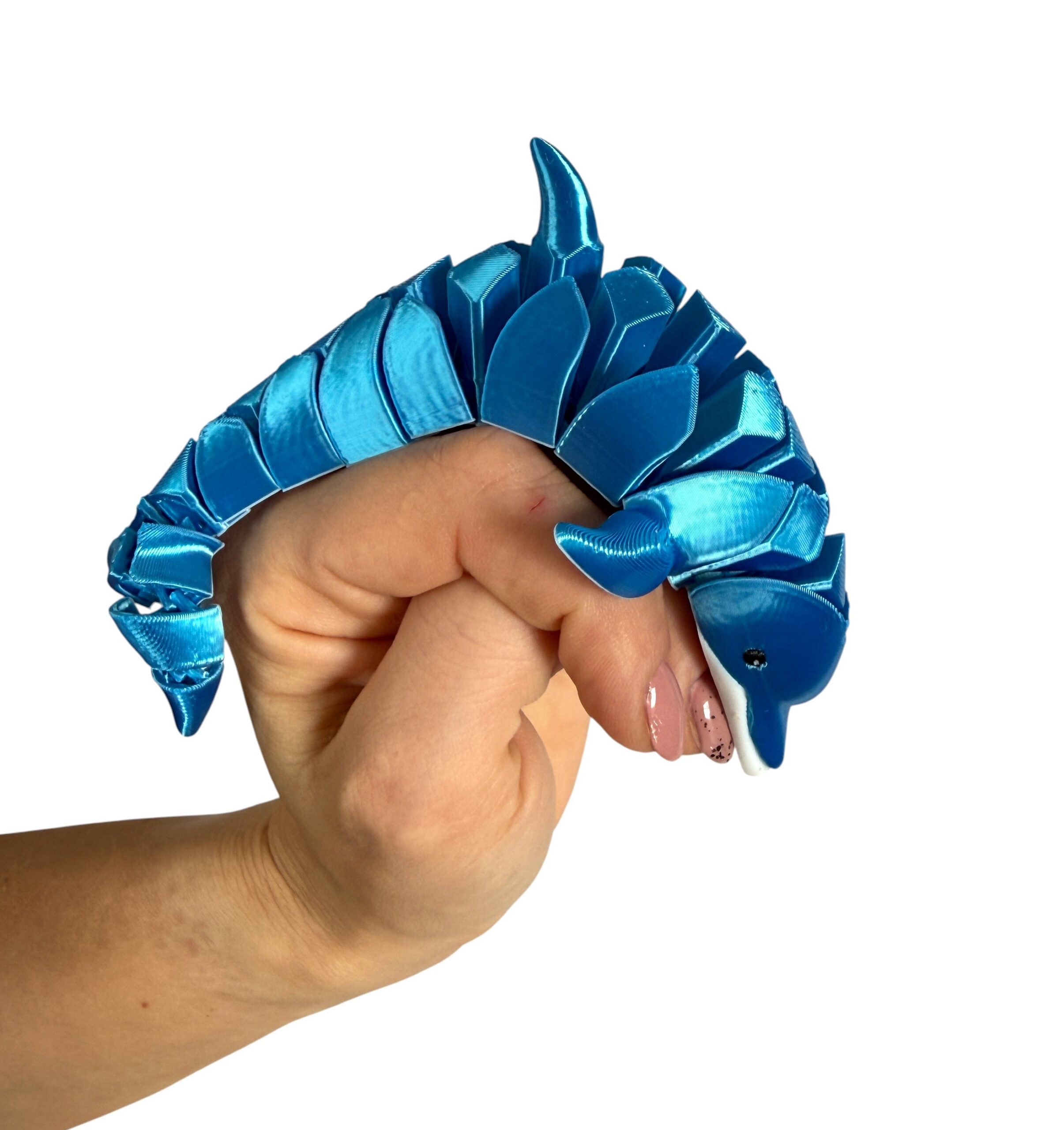 Delfin segmentowy 3D – elastyczna figurka pełna gracji i morskiego uroku! Zabawka - obrazek 2