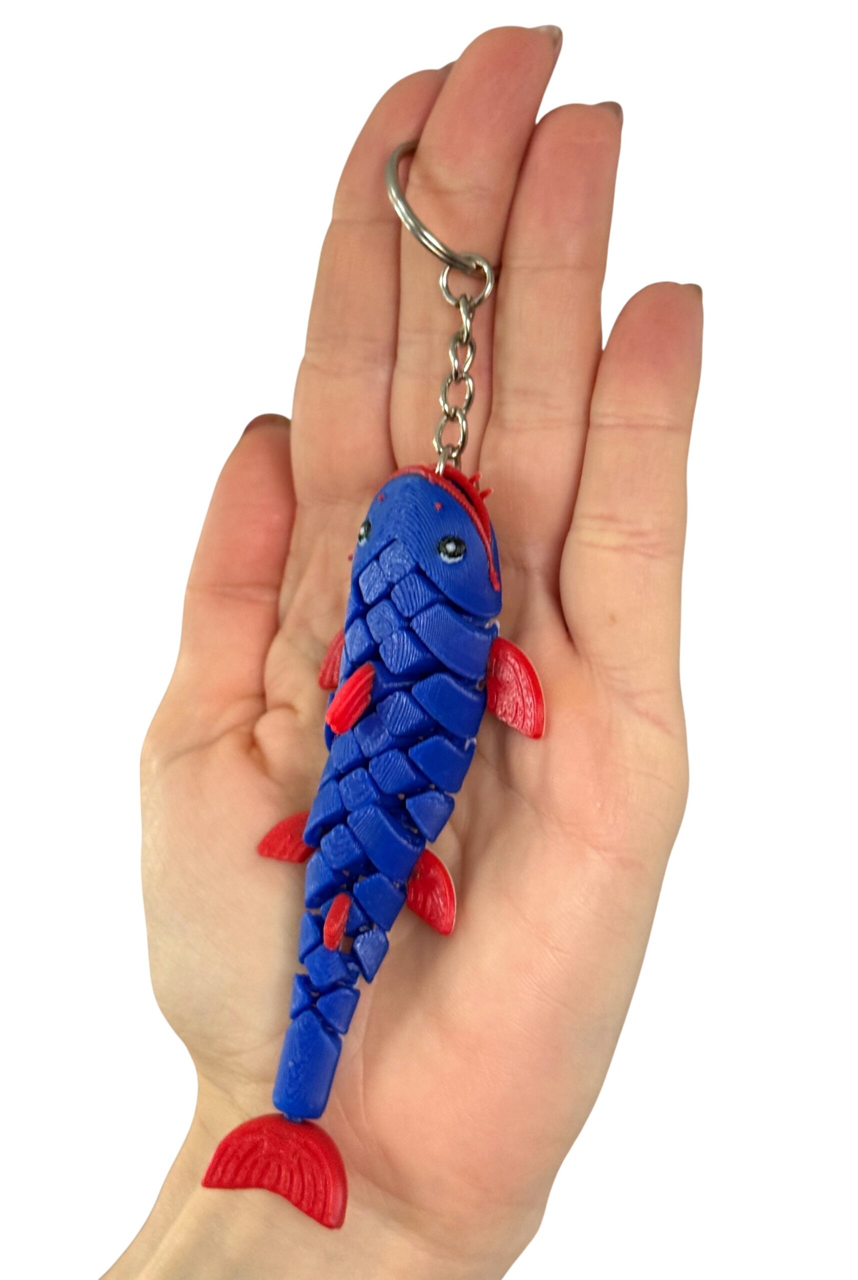 Sum segmentowy 3D – brelok, wesoła rybka, ruchoma mini figurka, zabawka - obrazek 2
