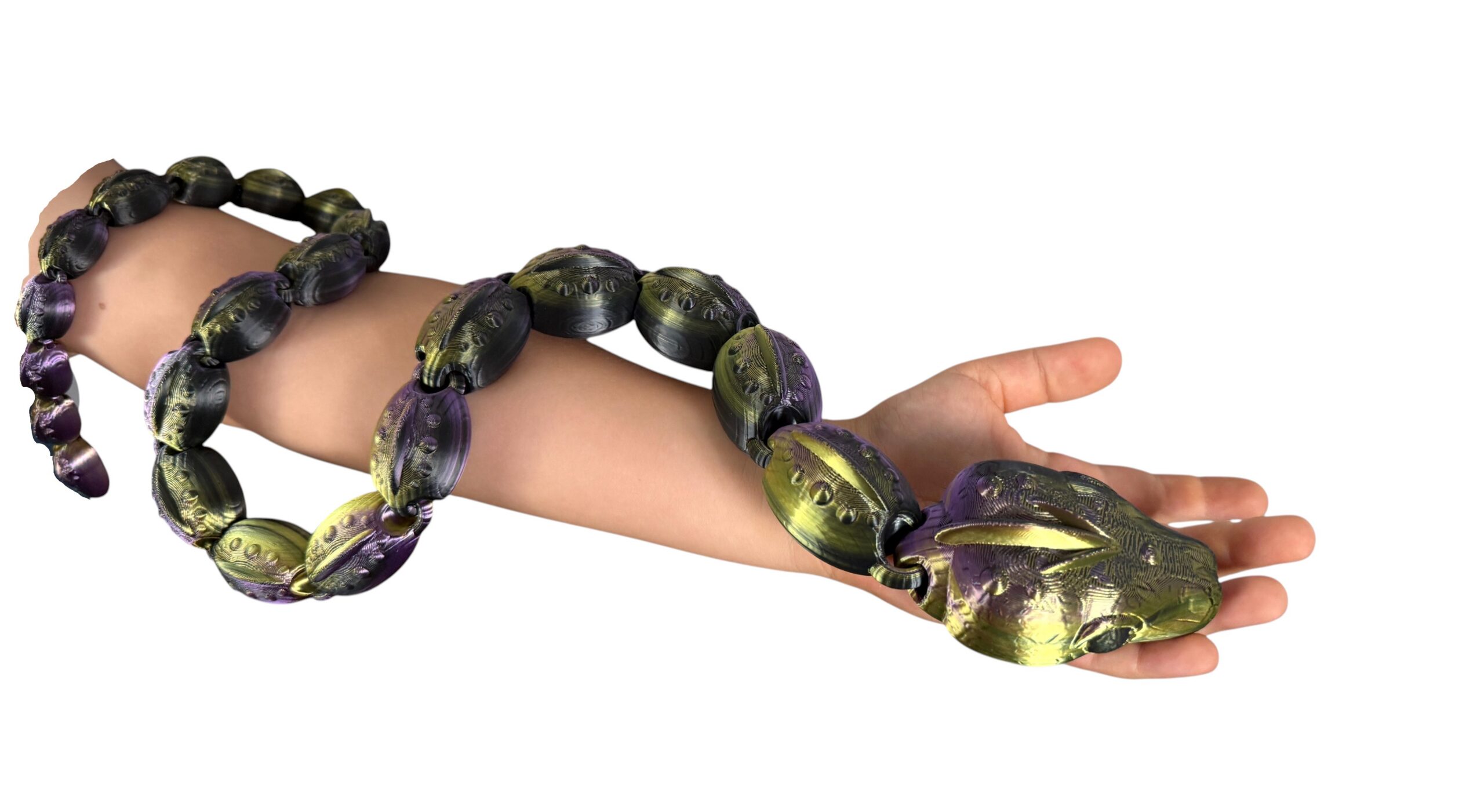 Przegubowy Wąż 3D – imponujący rozmiar 77 cm, bajeczna figurka, zabawka - obrazek 3