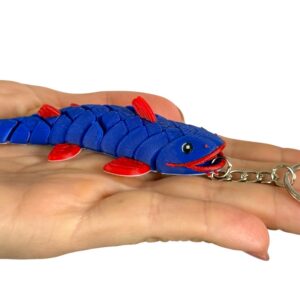Sum segmentowy 3D – brelok, wesoła rybka, ruchoma mini figurka, zabawka