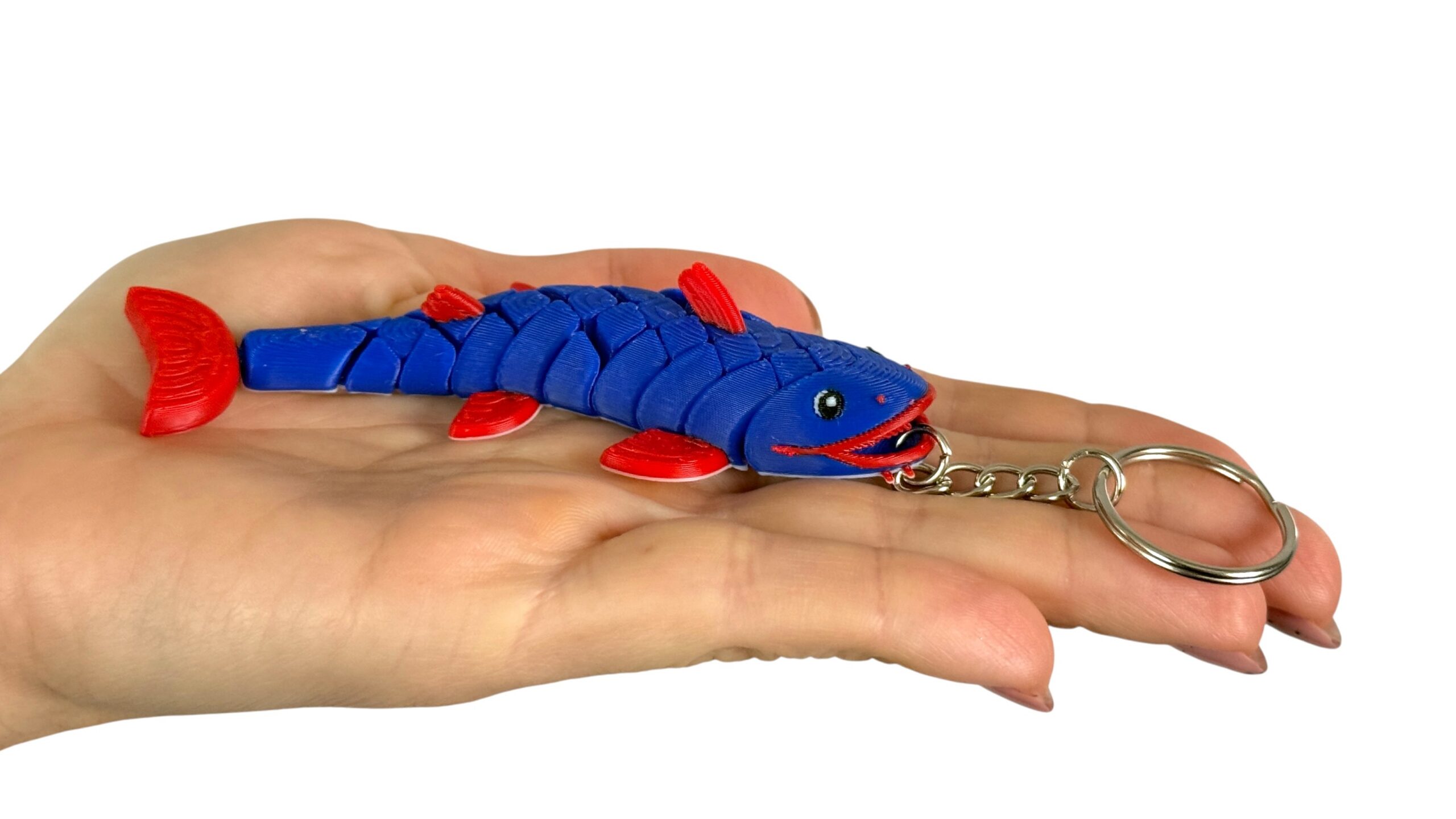 Sum segmentowy 3D – brelok, wesoła rybka, ruchoma mini figurka, zabawka