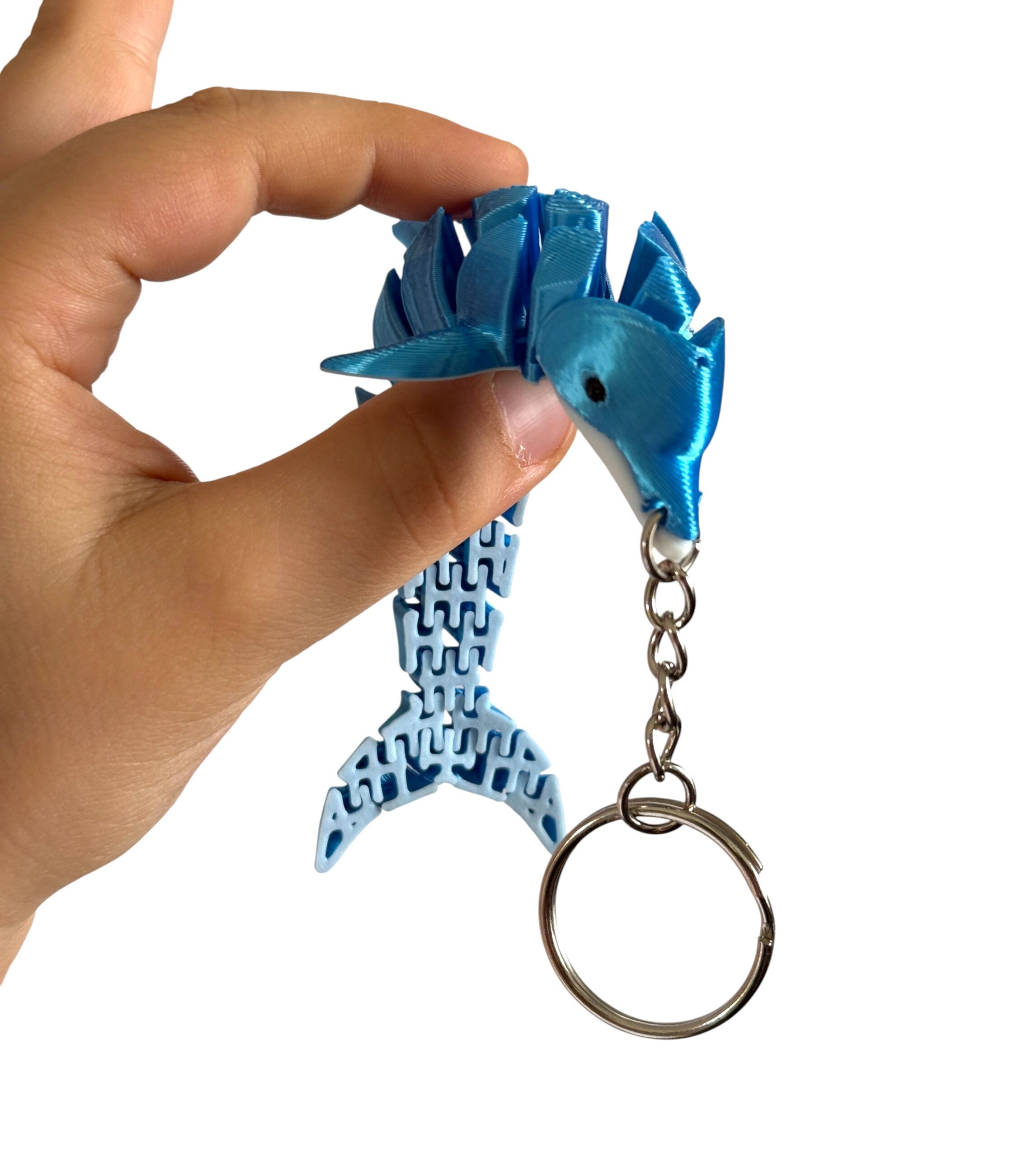 Delfin segmentowy 3D– elastyczny brelok z morską duszą! Mini figurka, prezent - obrazek 3