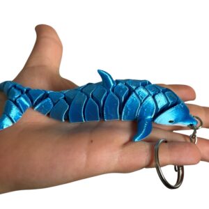 Delfin segmentowy 3D– elastyczny brelok z morską duszą! Mini figurka, prezent