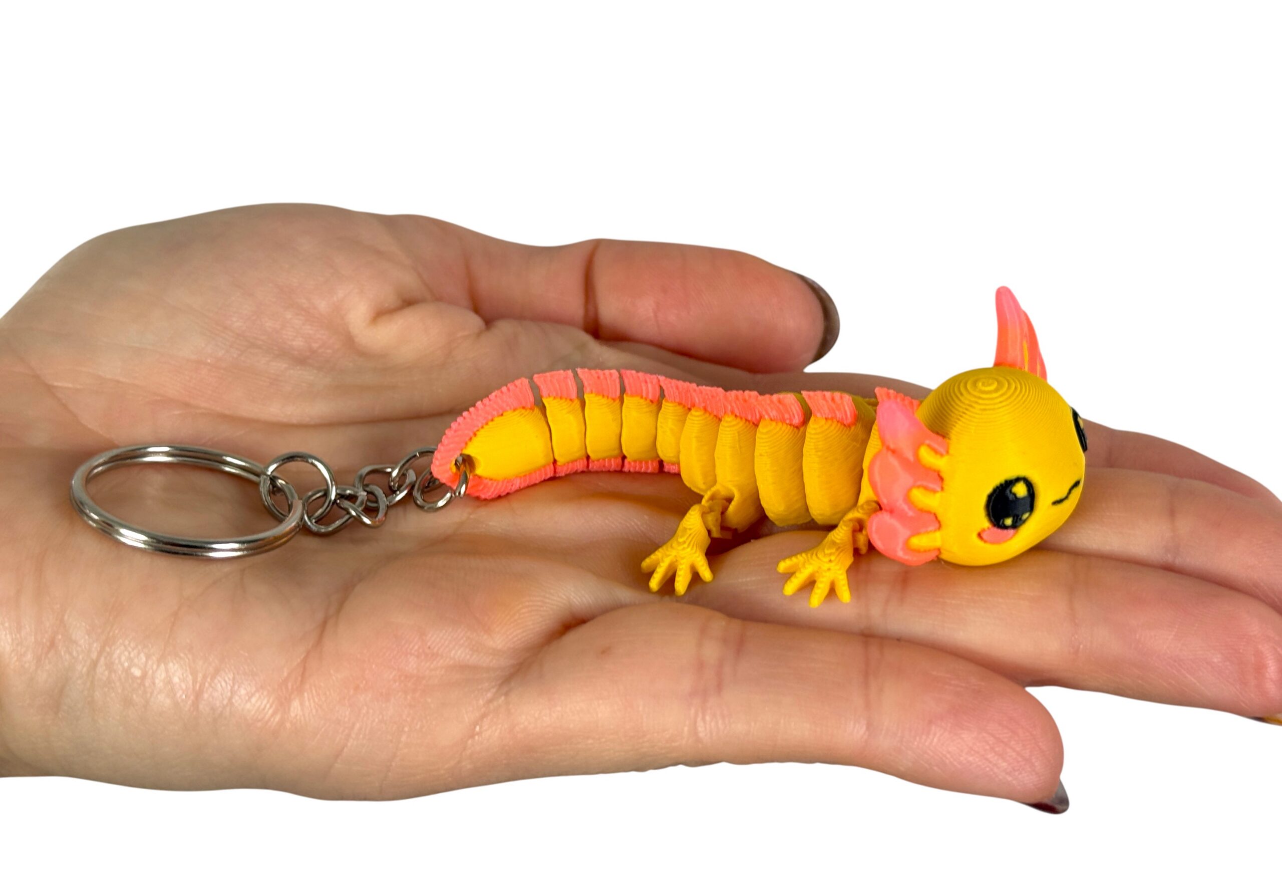 Magiczny Aksolotl 3D – przegubowy brelok i mini figurka, zabawka, gadżet - obrazek 15