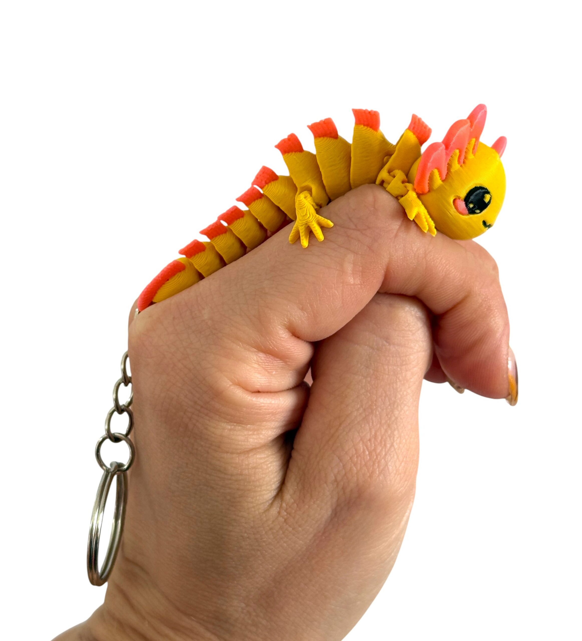 Magiczny Aksolotl 3D – przegubowy brelok i mini figurka, zabawka, gadżet - obrazek 16