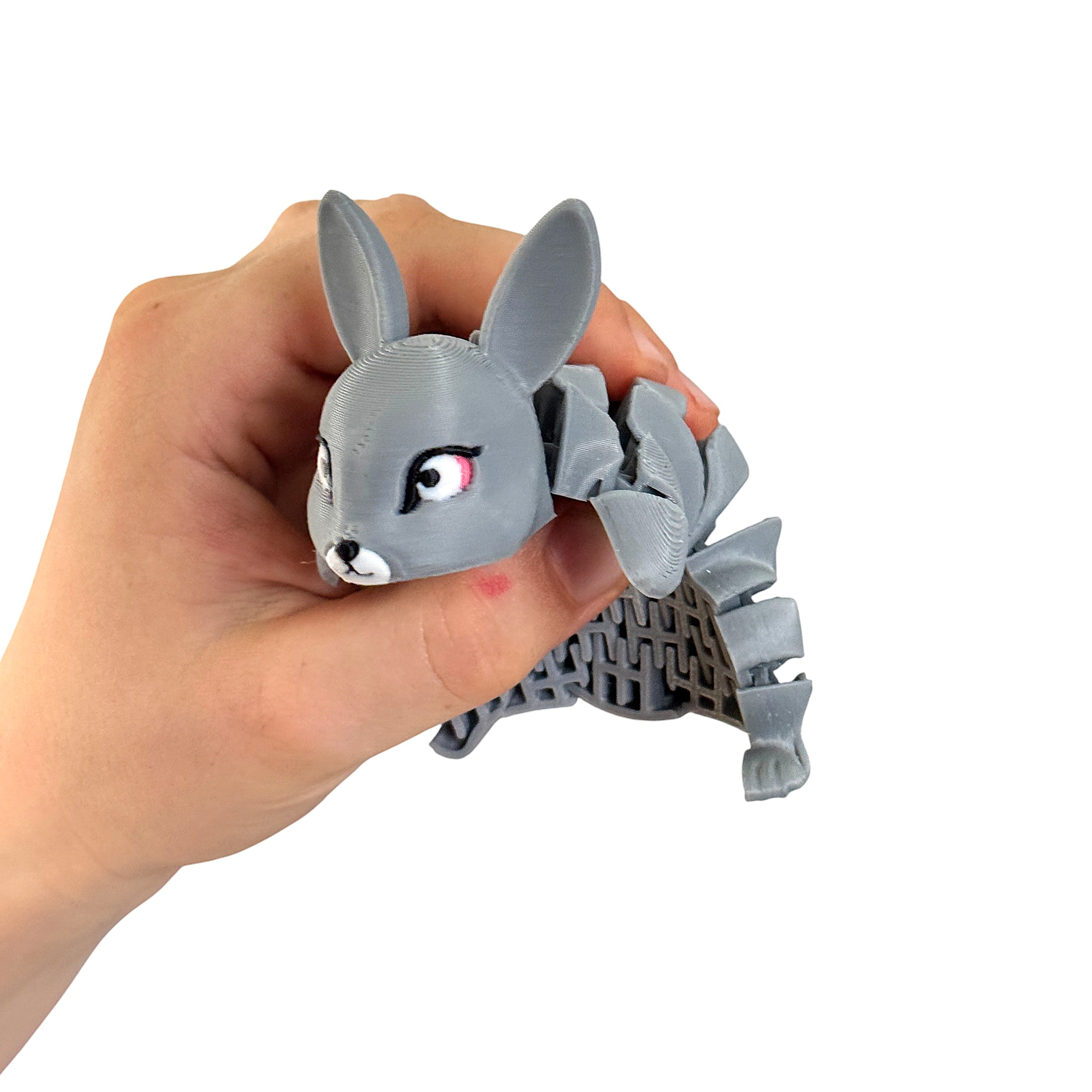 Króliczek, królik Segmentowy 3D – urocza ruchoma figurka, zabawka, prezent - obrazek 3