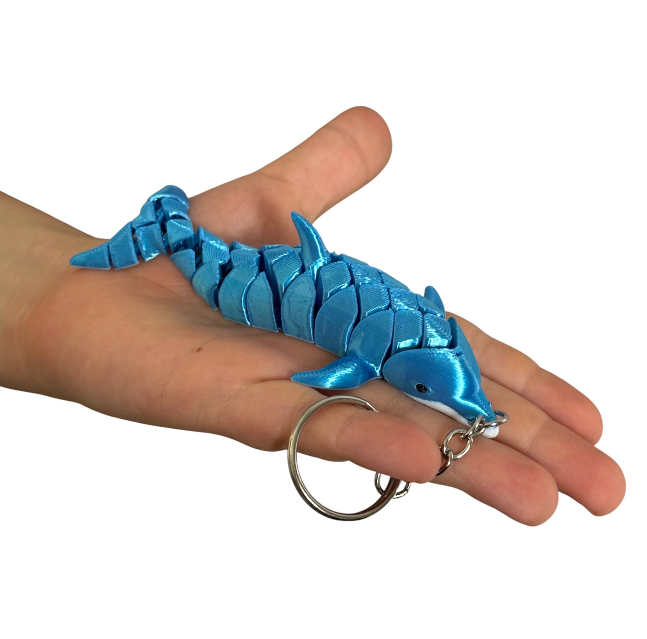 Delfin segmentowy 3D– elastyczny brelok z morską duszą! Mini figurka, prezent - obrazek 2