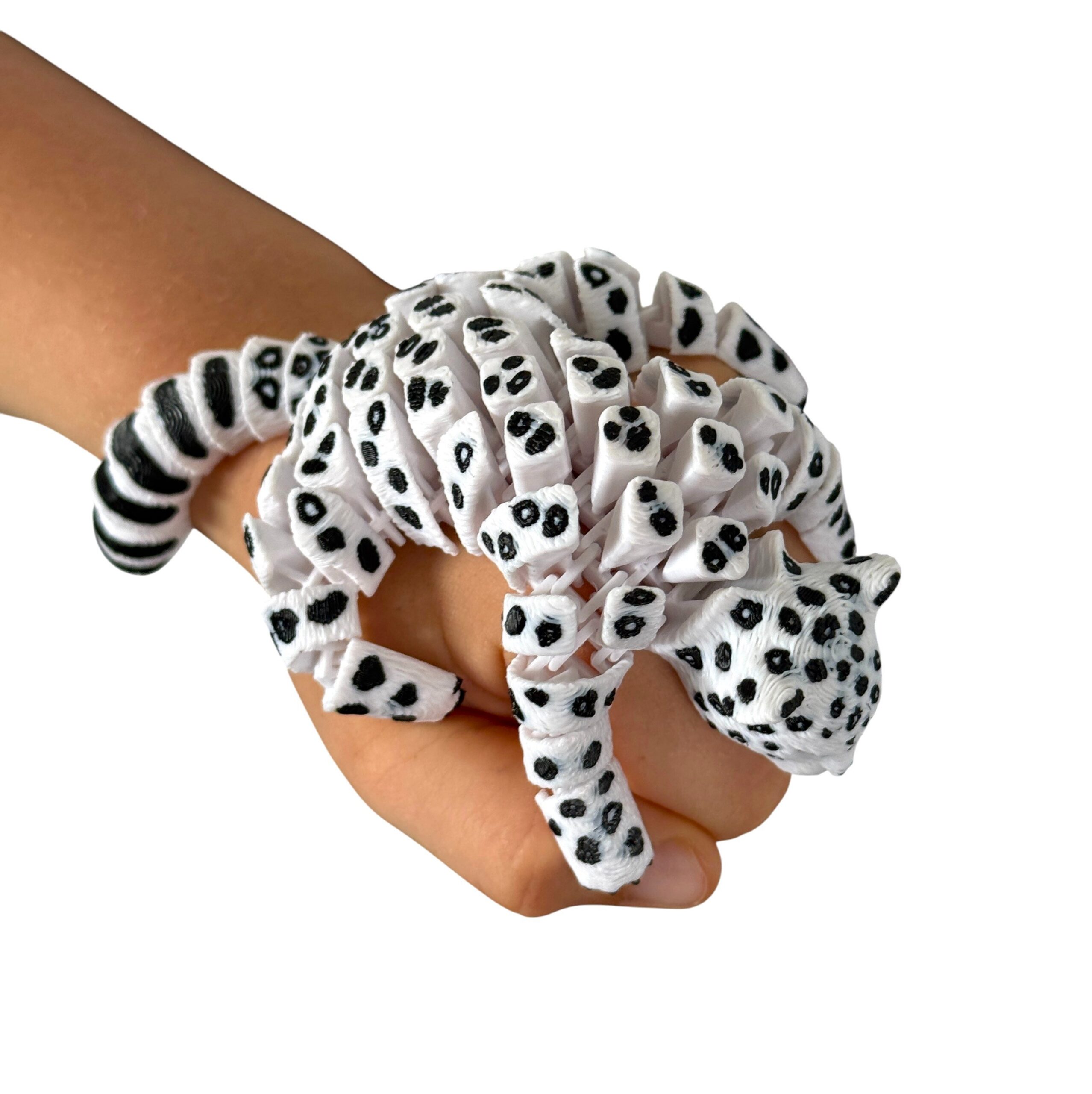 Lampart Śnieżny 3D – Strażnik Mroźnych Szczytów, ruchoma figurka segmentowa, zabawka - obrazek 15