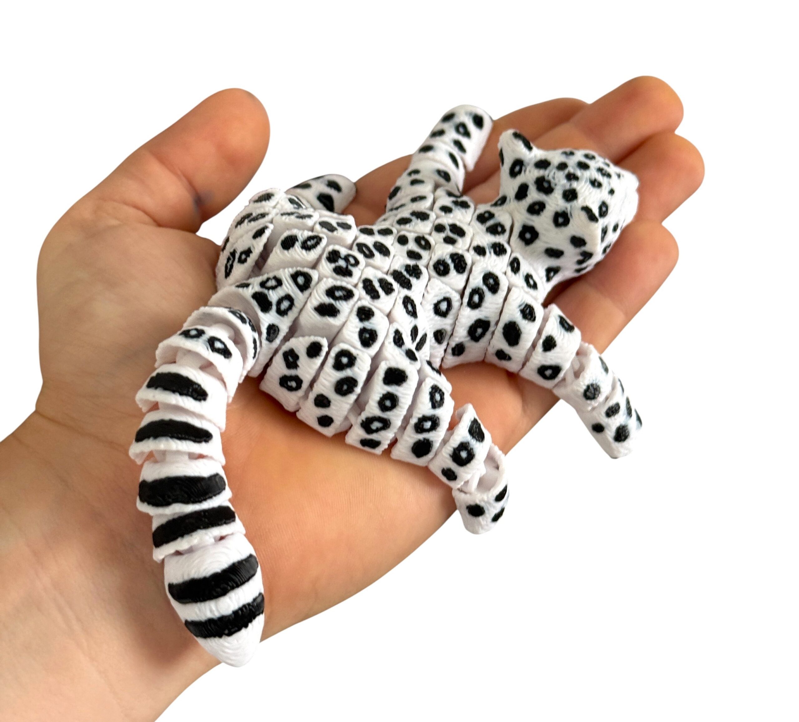 Lampart Śnieżny 3D – Strażnik Mroźnych Szczytów, ruchoma figurka segmentowa, zabawka - obrazek 16