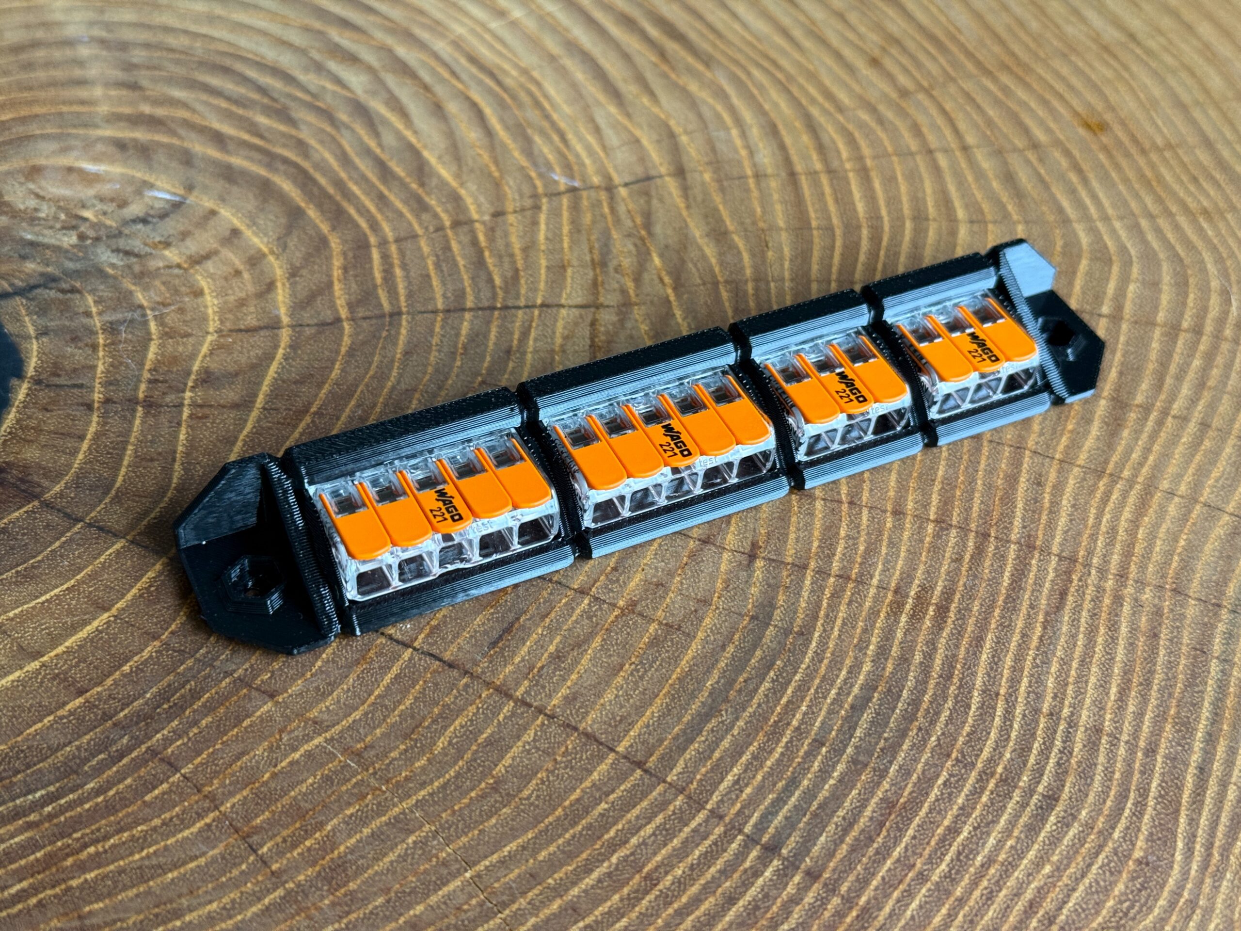 Szyna montażowa, uchwyt na złączki, kostki WAGO 221-415x2 // 221-413x2, solidny i mocny - obrazek 2