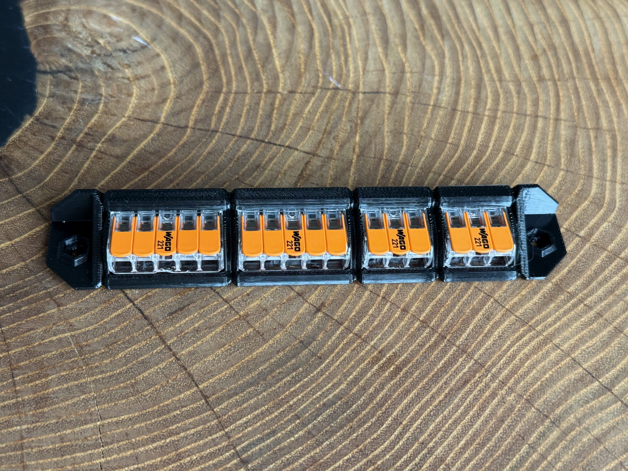 Szyna montażowa, uchwyt na złączki, kostki WAGO 221-415x2 // 221-413x2, solidny i mocny - obrazek 3