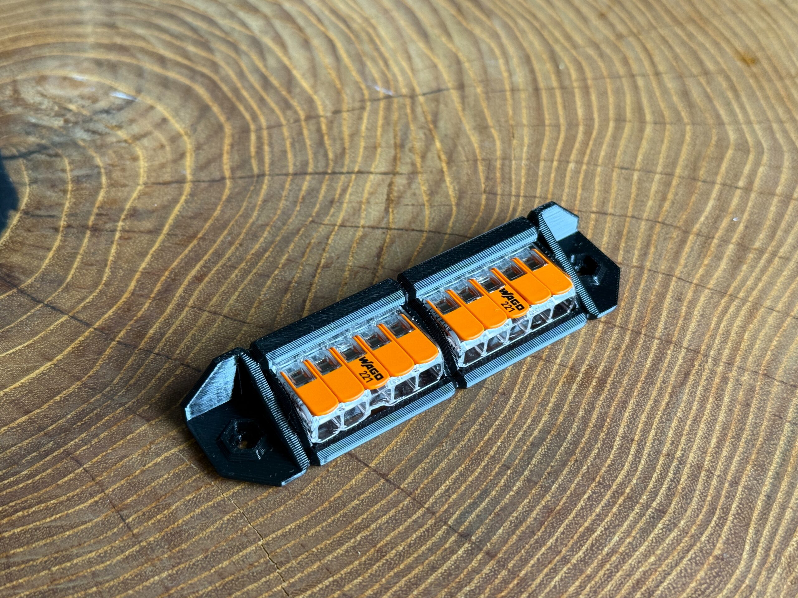 Szyna montażowa, uchwyt na złączki, kostki WAGO 221-415x2, solidny i mocny - obrazek 2