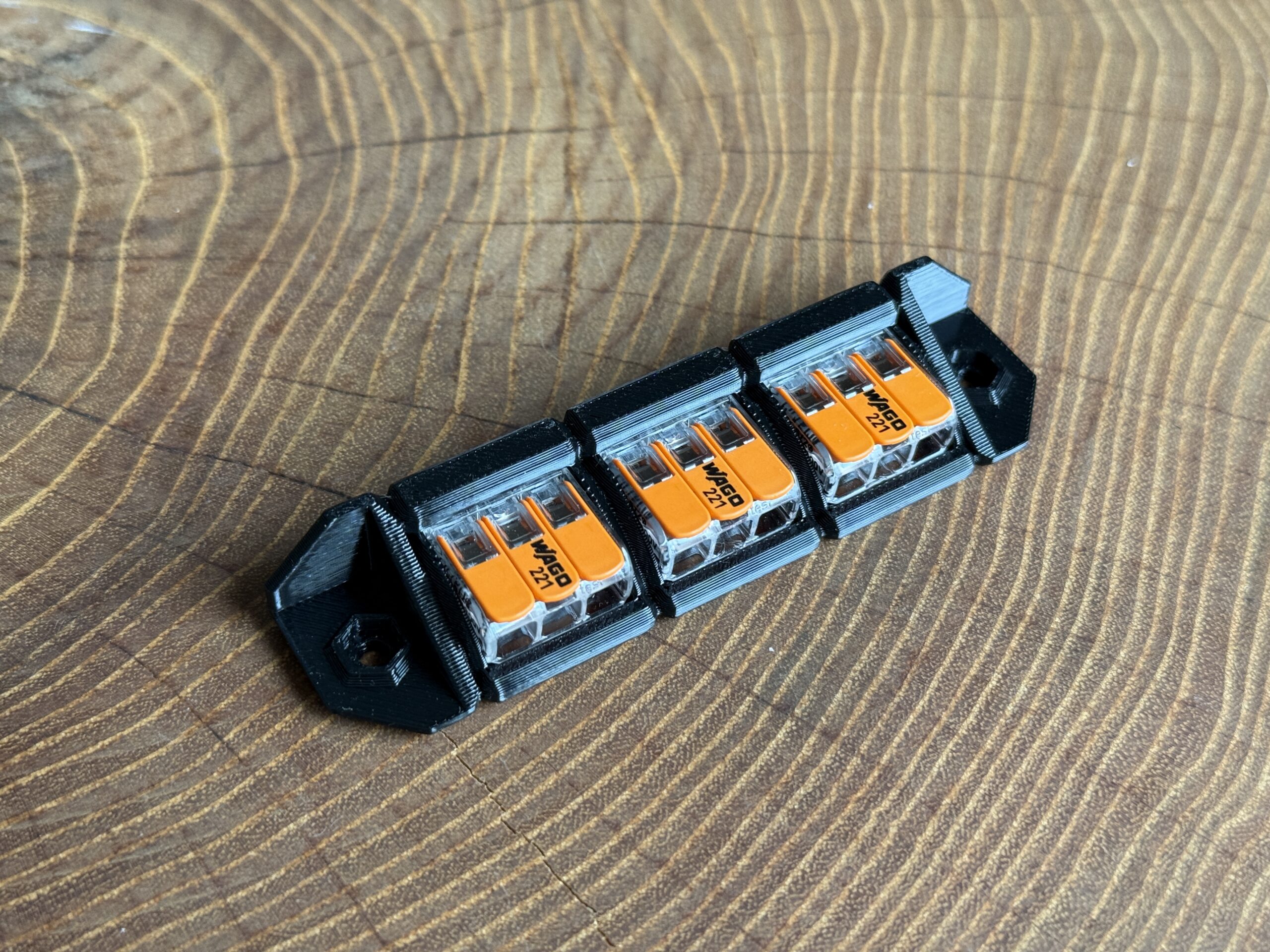 Szyna montażowa, uchwyt na złączki, kostki WAGO 221-413x3, solidny i mocny - obrazek 2