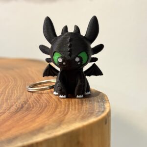 Smok Szczerbatek – brelok Nocna Furia 3D, figurka, prezent