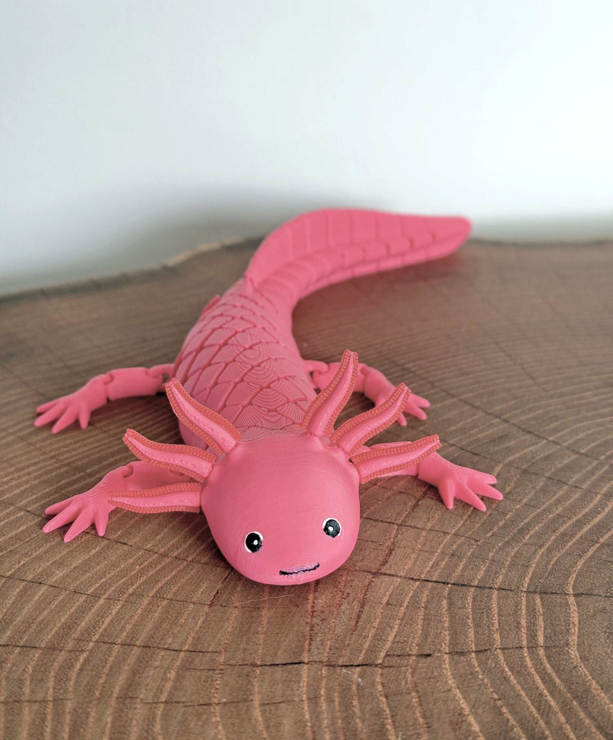 Aksolotl XL segmentowy 3D– Bajeczna, Giętka, Ruchoma Figurka, zabawka, prezent - obrazek 6