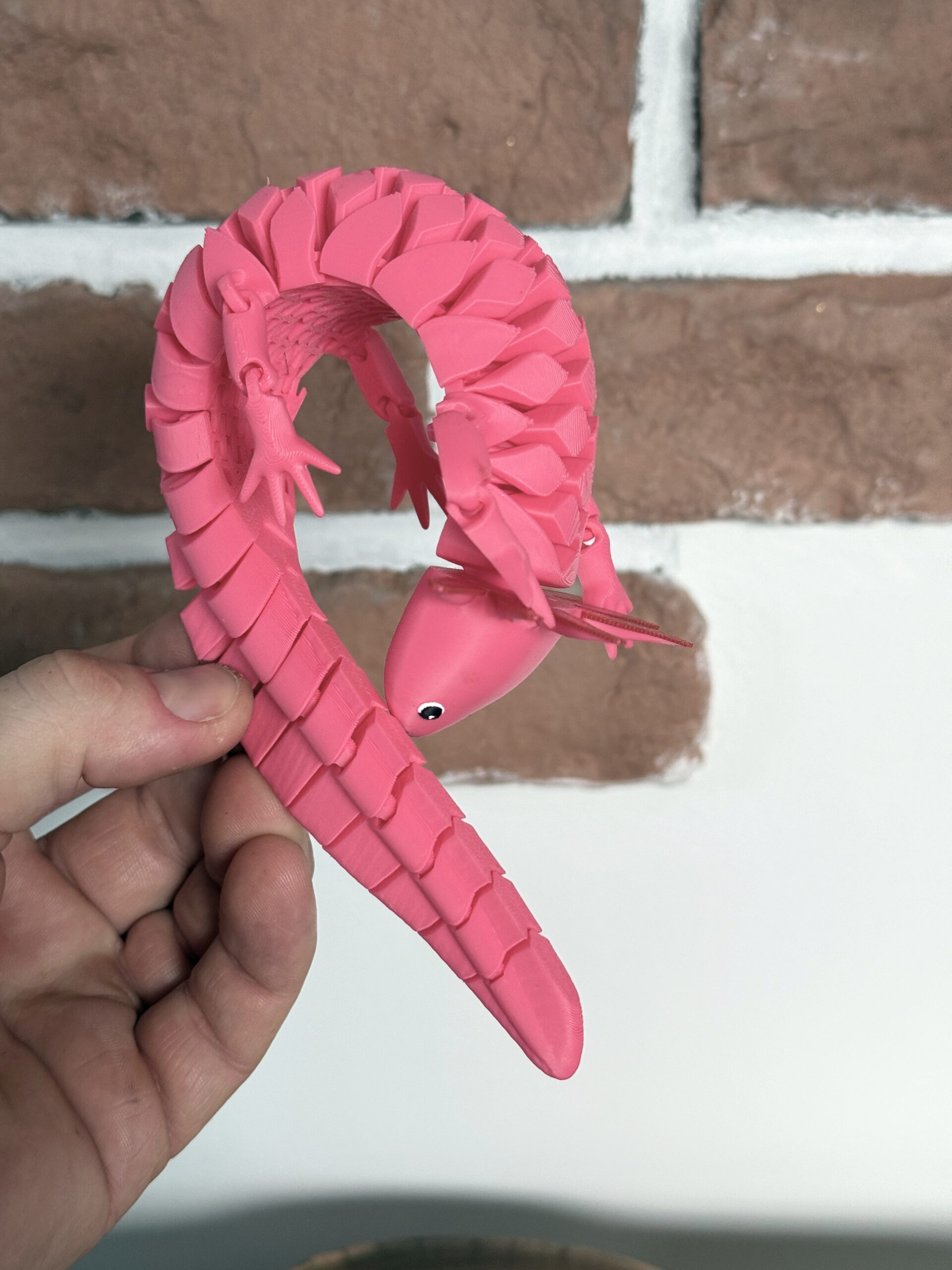 Aksolotl XL segmentowy 3D– Bajeczna, Giętka, Ruchoma Figurka, zabawka, prezent - obrazek 7