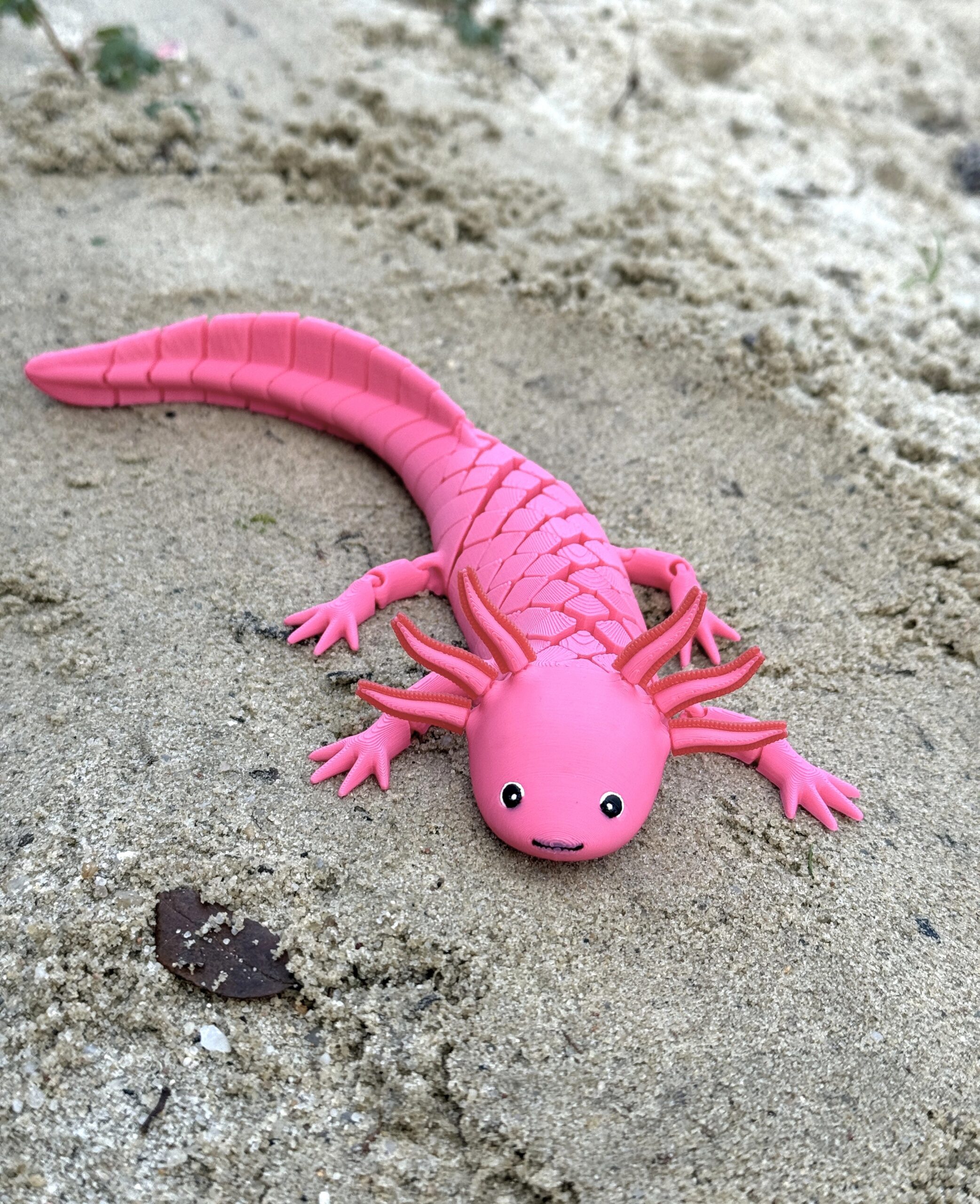 Aksolotl XL segmentowy 3D– Bajeczna, Giętka, Ruchoma Figurka, zabawka, prezent - obrazek 13