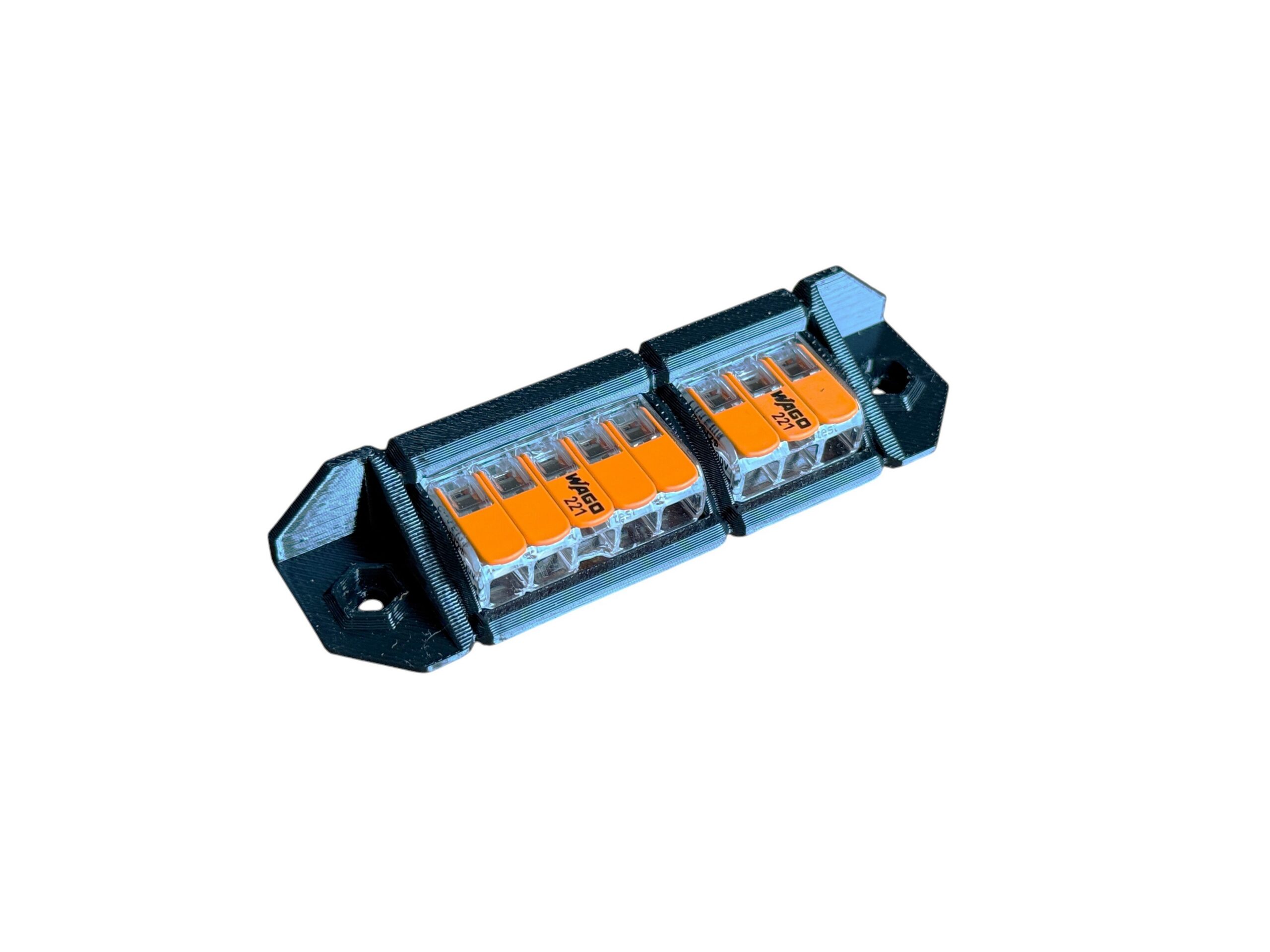 Szyna montażowa, uchwyt na złączki, kostki WAGO 221-415x1 // 221-413x1 solidny i mocny